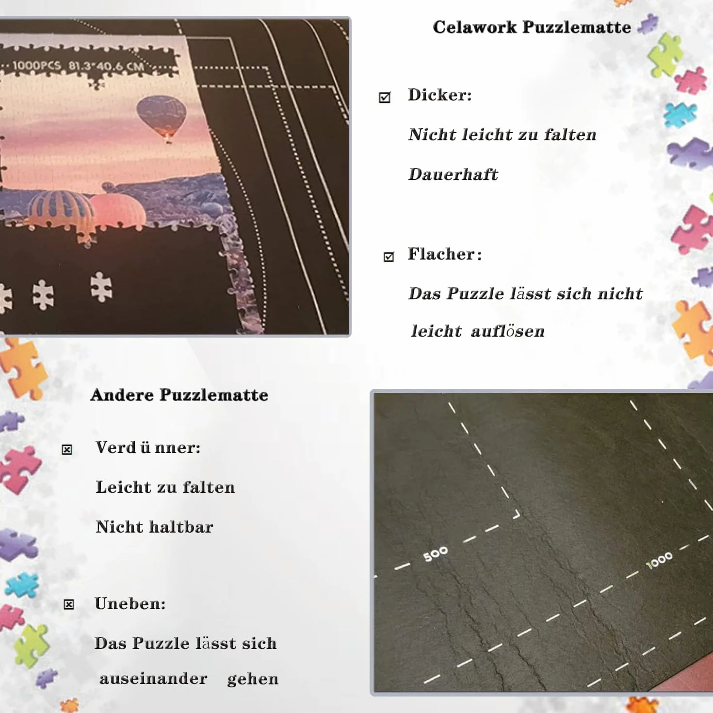 Mata do puzzli Jigsaw Rolls 1500-3000 elementów podkładka rolowana