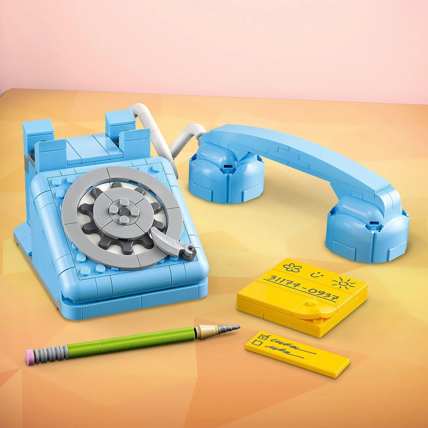 LEGO Creator 31174 Retro Telefon 3 w 1 z Obrotową Tarczą, Przekształca się w Model z Lat 80. lub 2 Telefony Komórkowe, Kreatywny Prezent 8+
