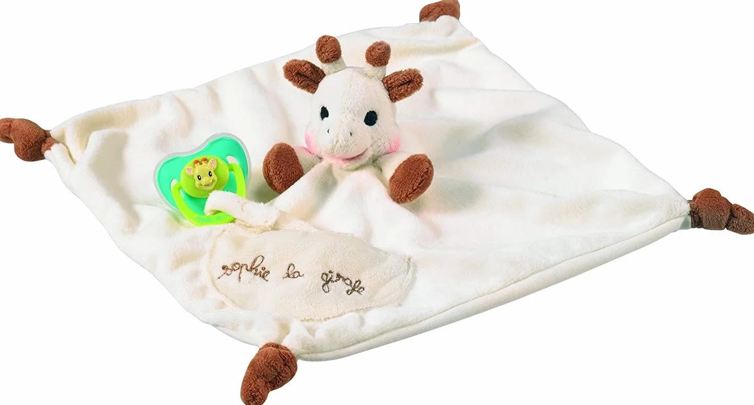 Sophie la girafe Kołdra dziecięca - miękka pluszowa zabawka z uchwytem na smoczek