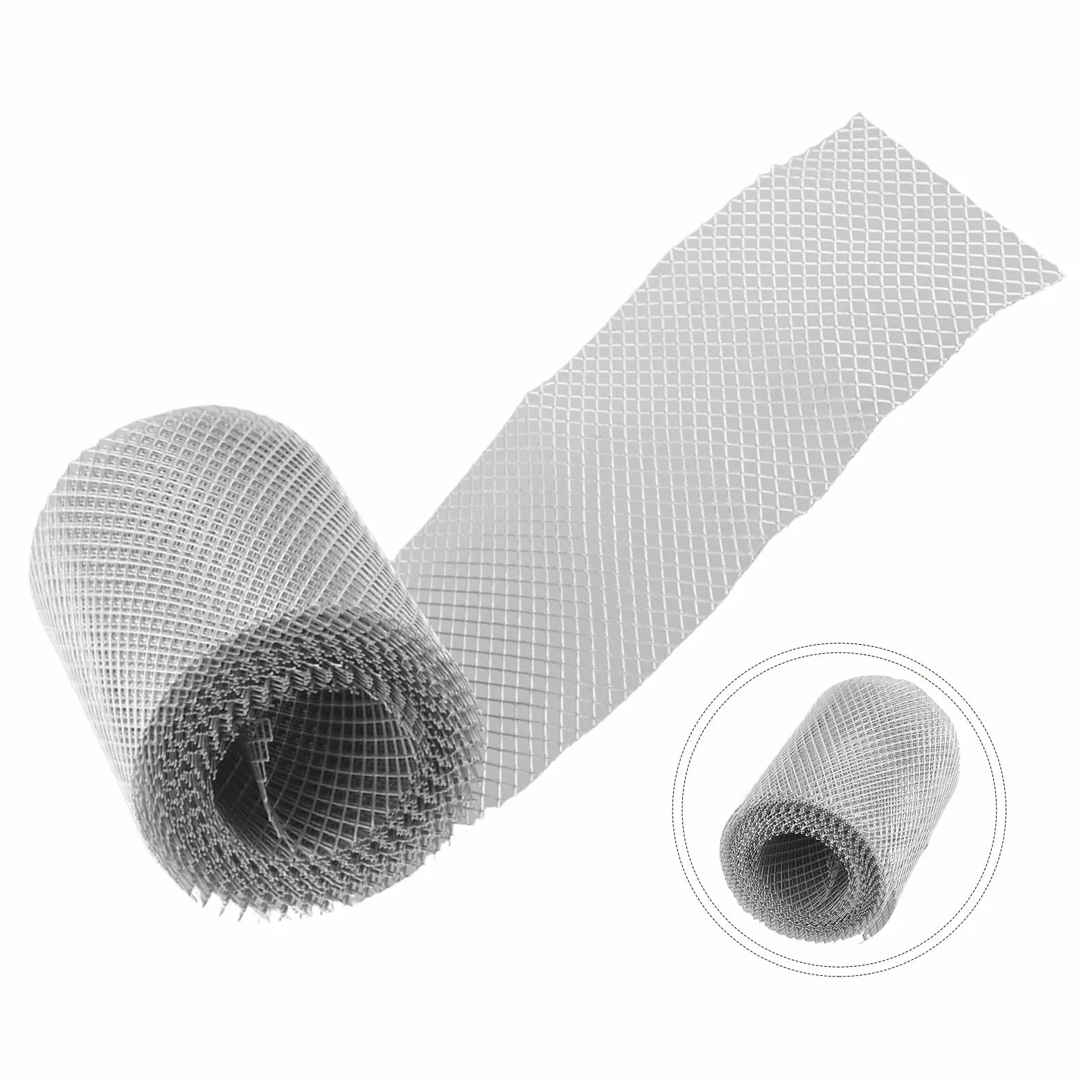 Osłona rynny, aluminiowa rolka osłony rynny, siatka ochronna do blokowania liści, gałązek i zanieczyszczeń, długość 6,1 m (szerokość 12,7 cm)
