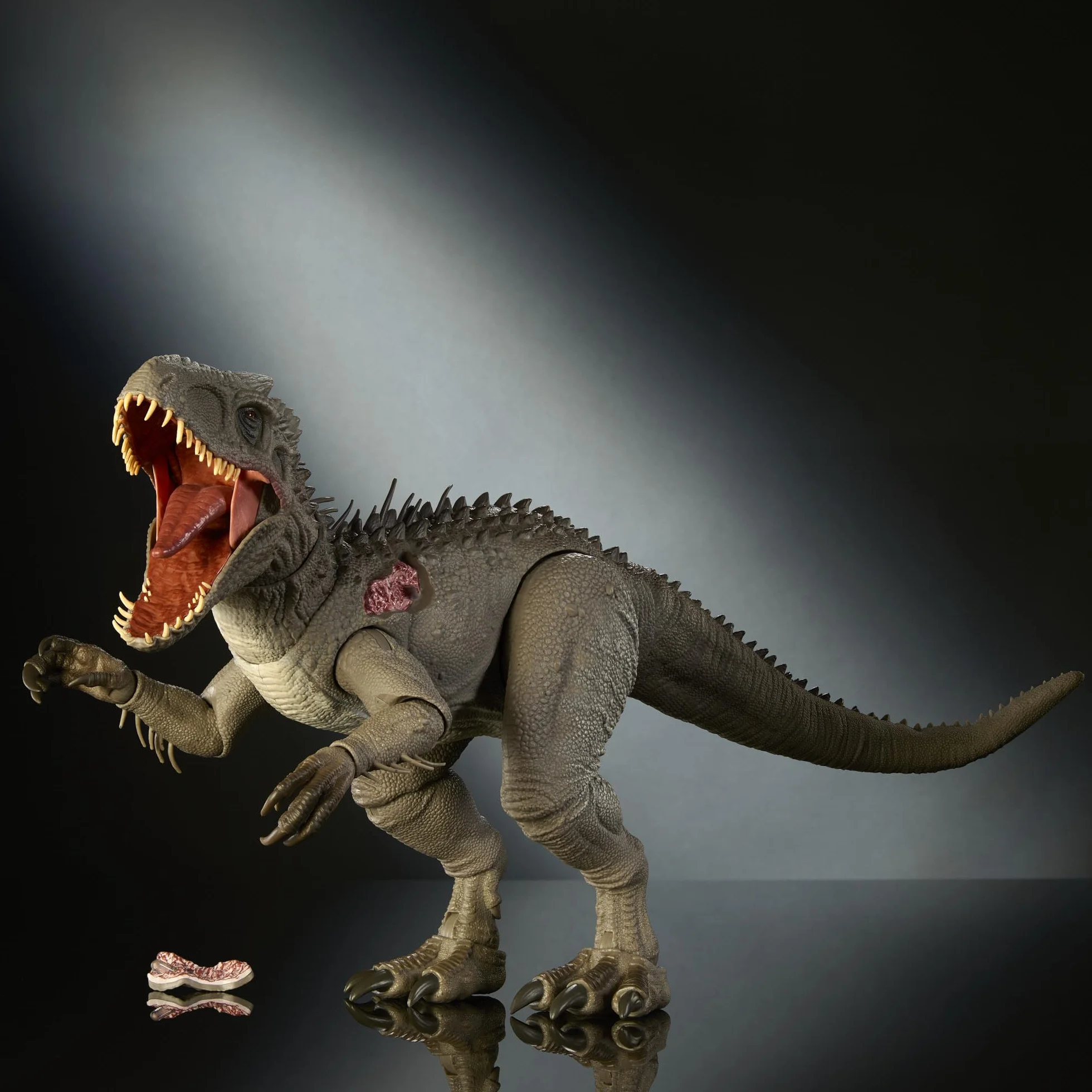 Mattel Jurassic World Kolekcja Hammonda Indominus Rex Dinozaur, duża figurka deluxe, punkty ruchu, wymienne szpony i „implant do śledzenia”, zabawka dla dzieci 8+, fanów i kolekcjonerów, JKG98