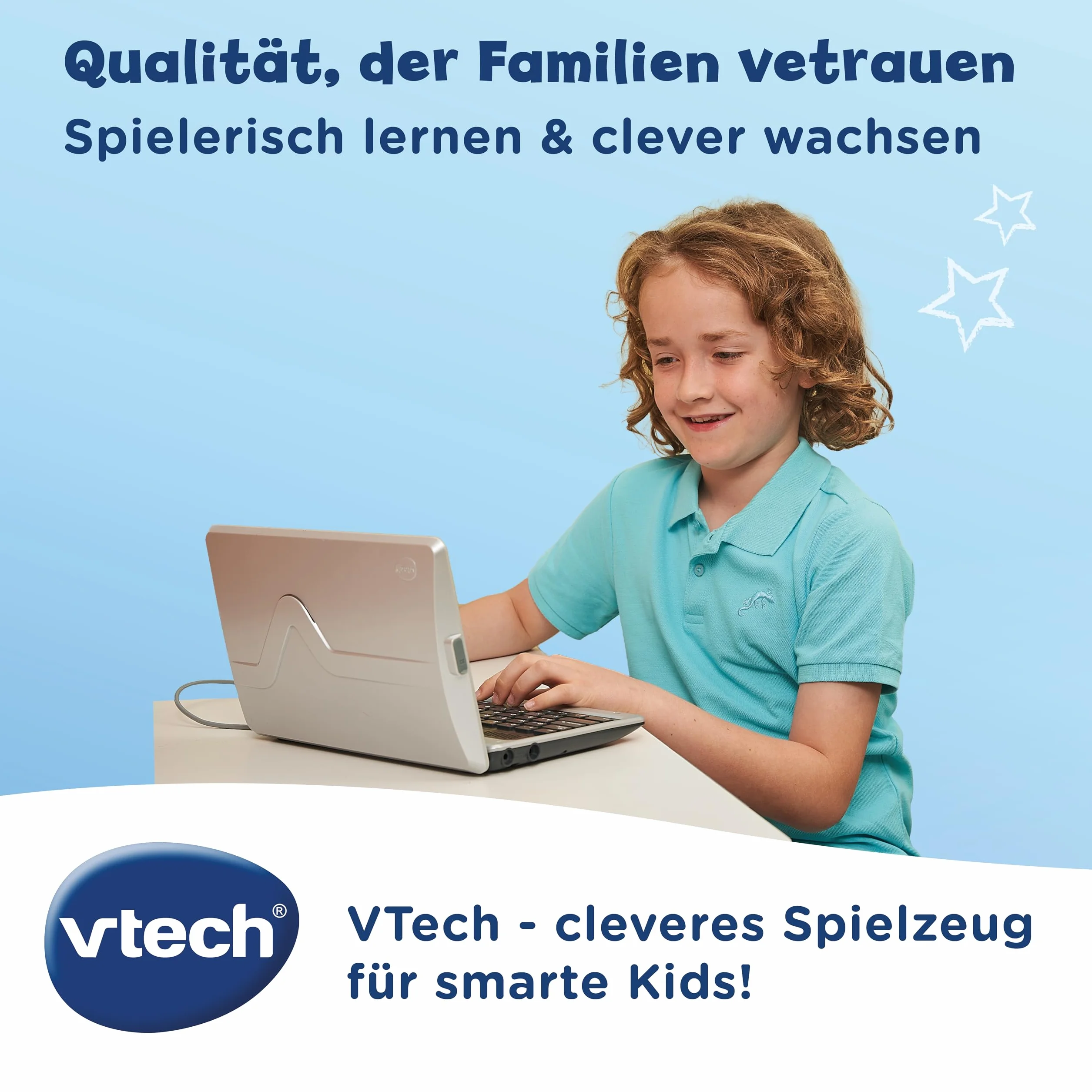 VTech Genio learning laptop XL - komputer edukacyjny z dużym 7" ekranem LCD z dostępem do Internetu, programem tekstowym i dużą ilością treści edukacyjnych - dla dzieci w wieku 5-12 lat, szary