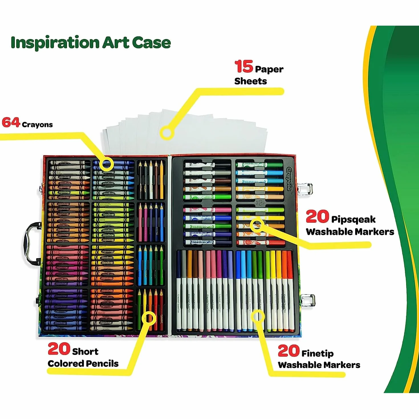 CRAYOLA Arcoiris teczka artystyczna 140 sztuk