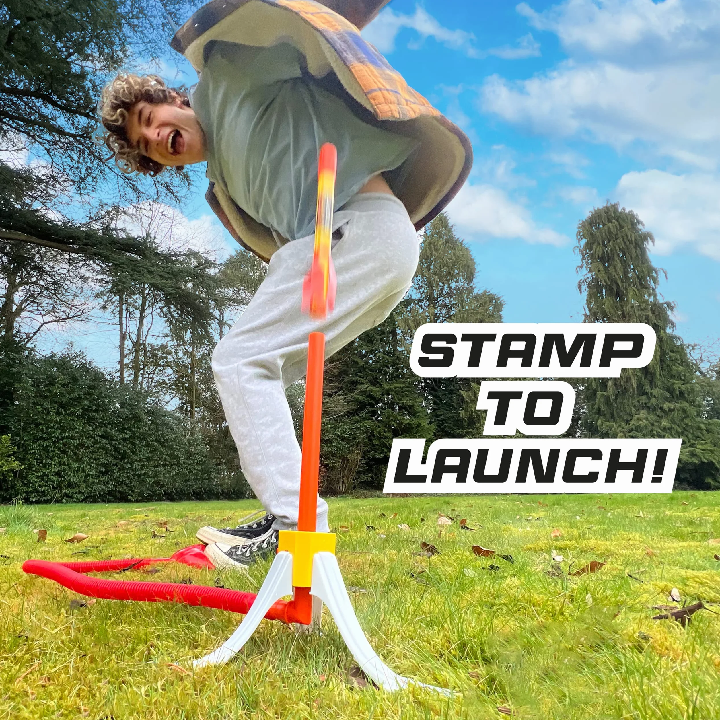 BANDAI - Hypr Rocket Jump 500 wyrzutnia rakiet - Wow Stuff 3 - WS01400 Multicolor - Leć wyżej, szybciej, dalej, osiągaj niesamowite nowe wysokości dzięki HYPR Rocket!