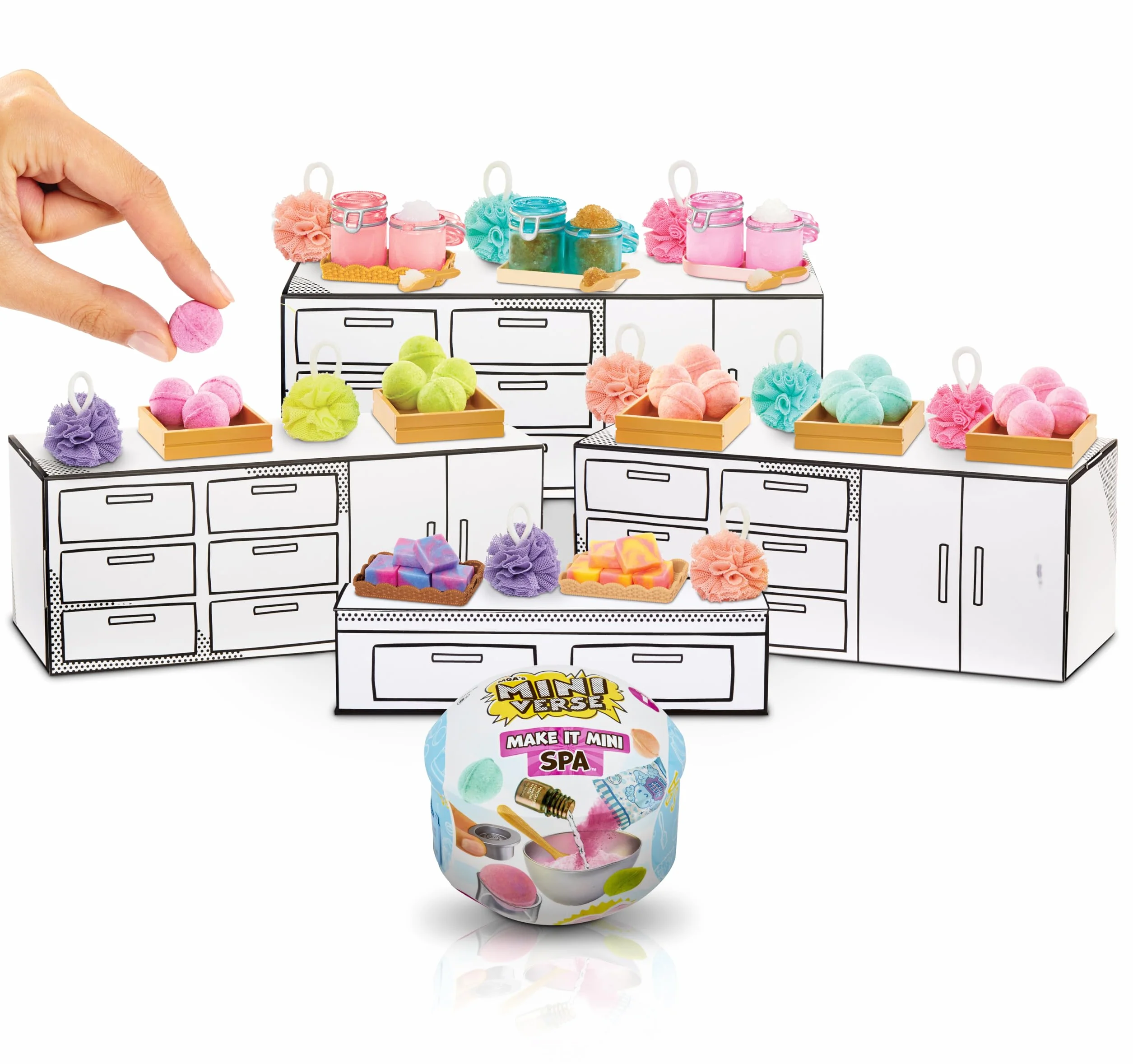 MGA's Miniverse Make It Mini Spa Series - Mini Przedmioty Kolekcjonerskie w Zaślepionych Opakowaniach - DIY Spa dla Majsterkowiczów - NIEJADALNE - dla Nastolatków, Dorosłych, Kolekcjonerów i Dzieci
