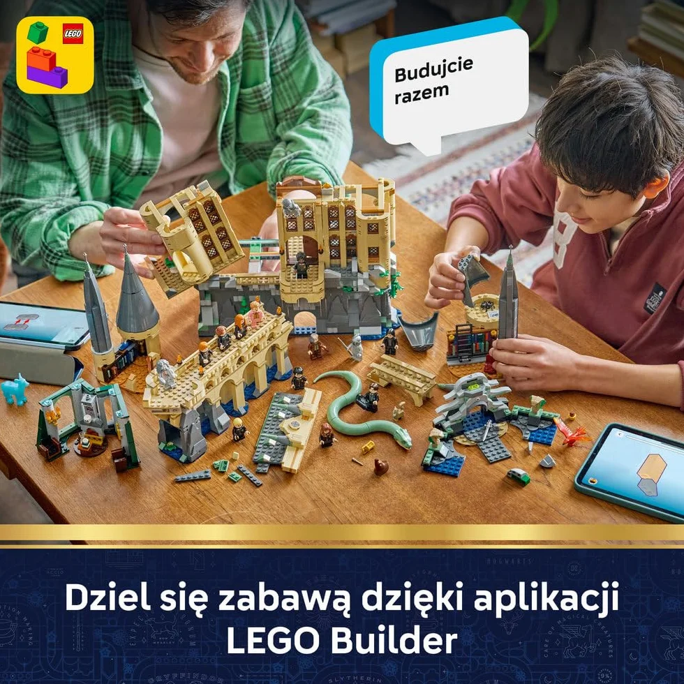 LEGO Harry Potter Zamek Hogwart: Wschodnie skrzydło, zabawka z filmu, zestaw konstrukcyjny dla dziecka, dekoracja do pokoju, pomysł na prezent dla chłopca lub dziewczynki od 10 lat 76473