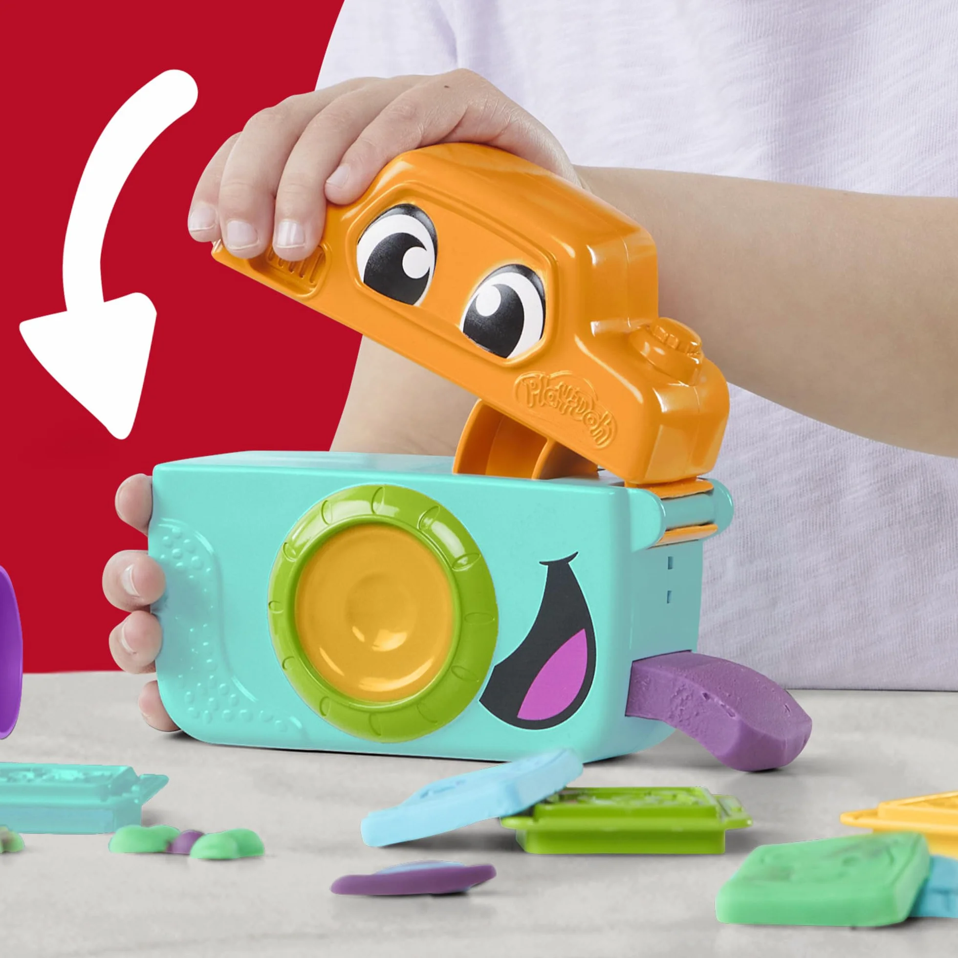 Zestaw startowy Fotozabawa Play-Doh z zabawkowym aparatem fotograficznym