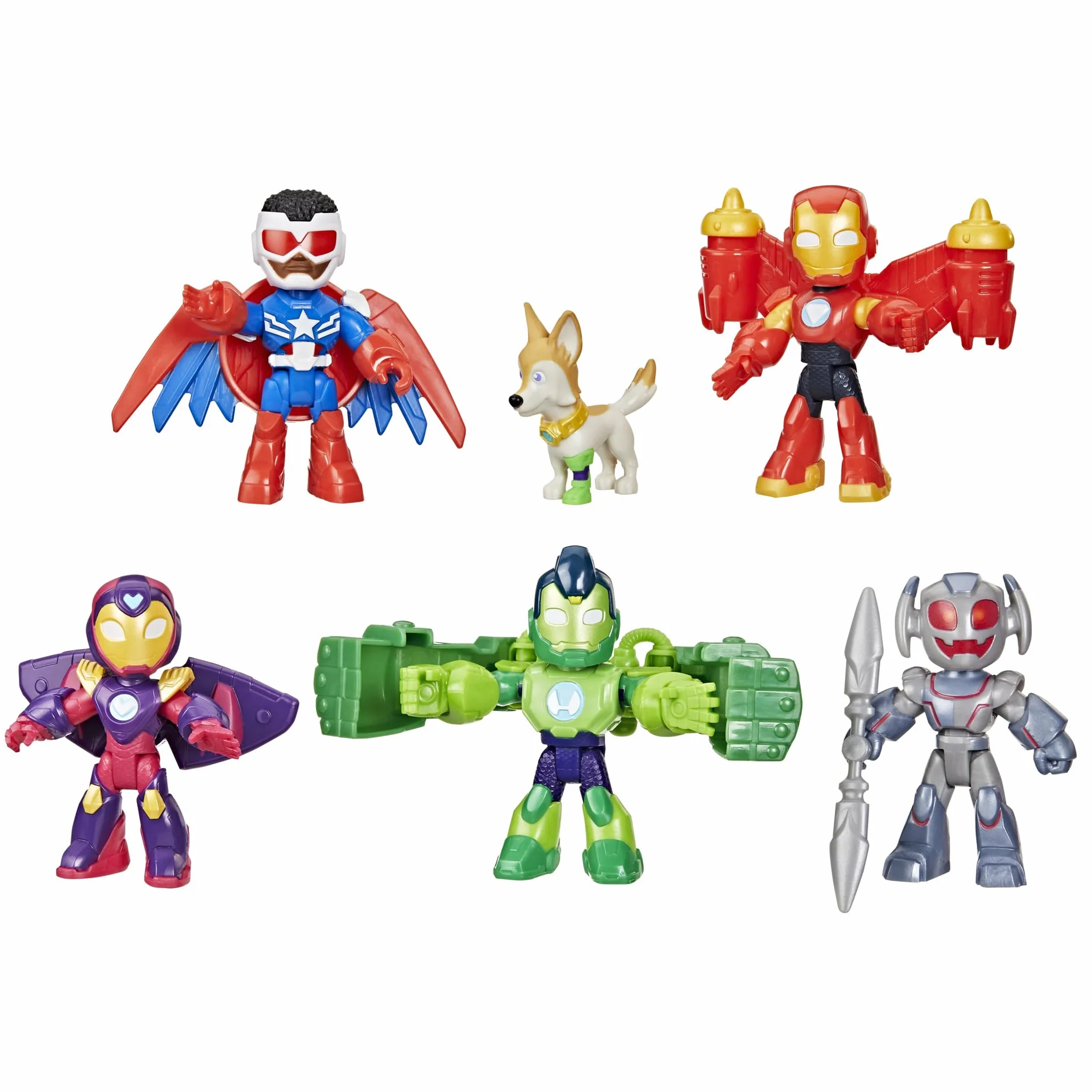 Zestaw figurek Avengers w pełnej zbroi z serialu "Iron Man and his Awesome Friends" Marvela