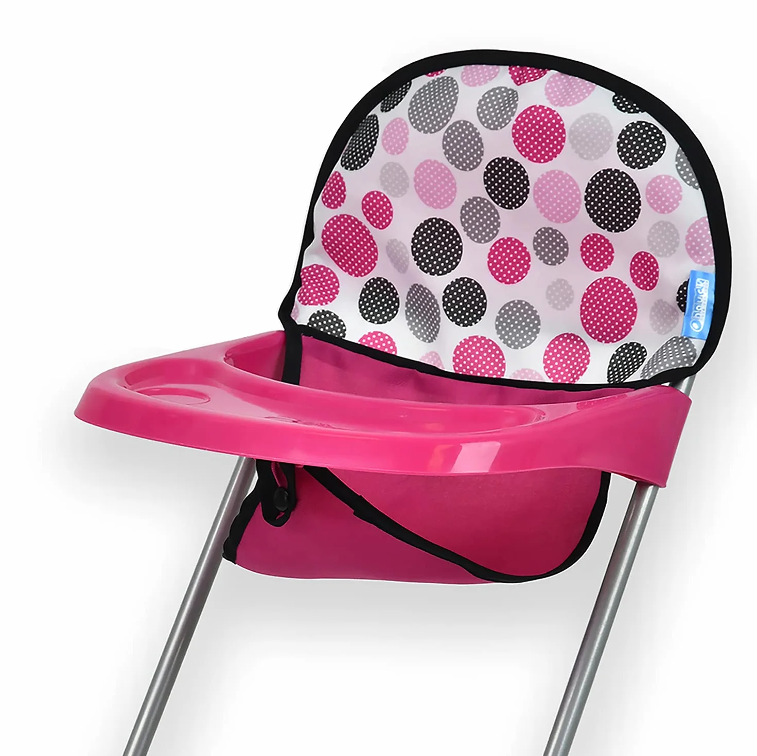 Hauck wysokie krzesełko dla lalek z tacą do posiłku 43 cm Pink Dots