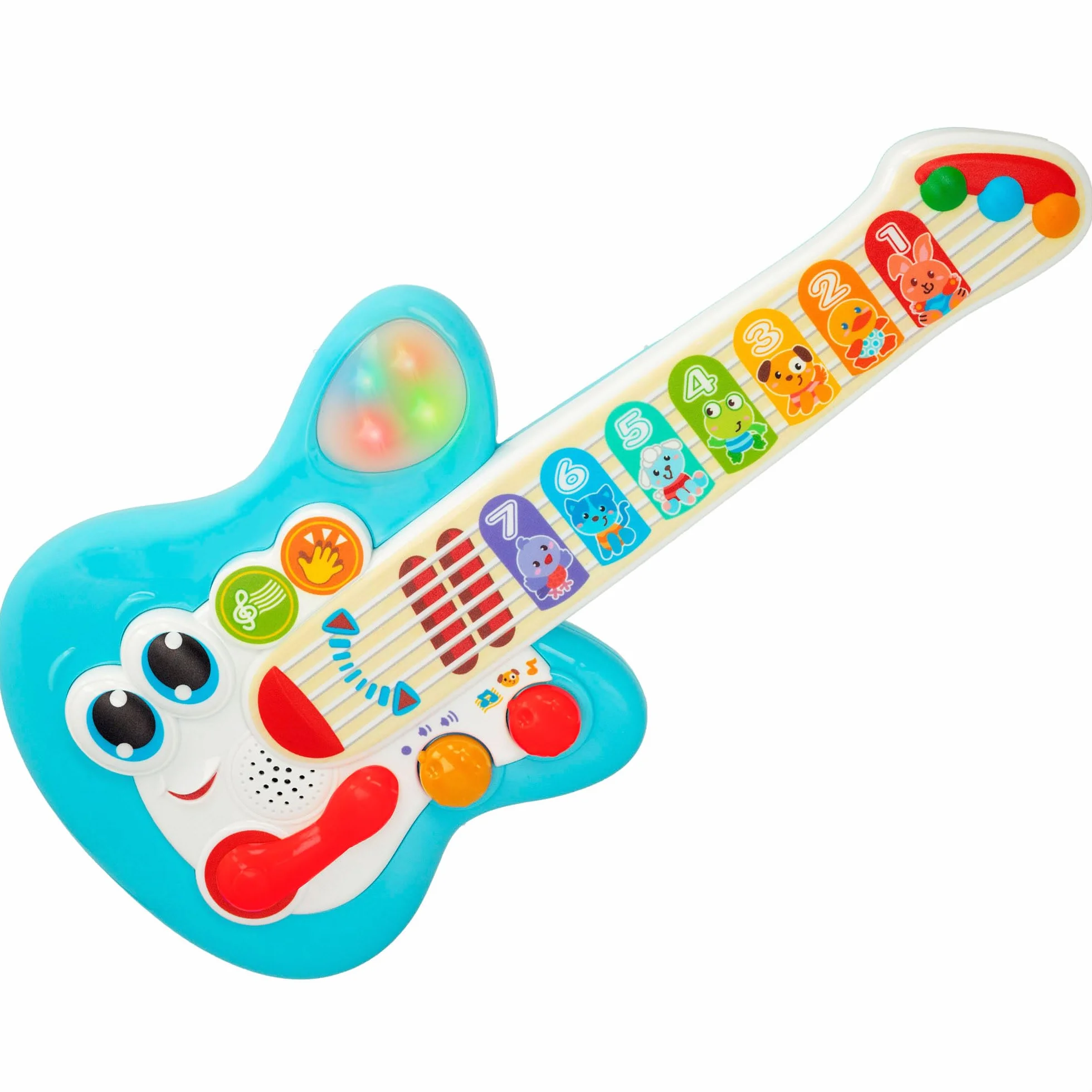Winfun Gitara elektryczna dla dzieci z muzyką, światłem i dźwiękiem, zabawka muzyczna, prezent dla dziecka 1 rok