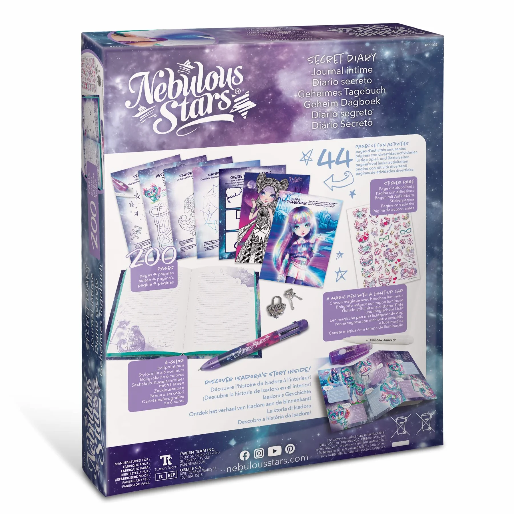 Nebulous Stars NS11104 Isadora's Secret Diary Craft, Colourful