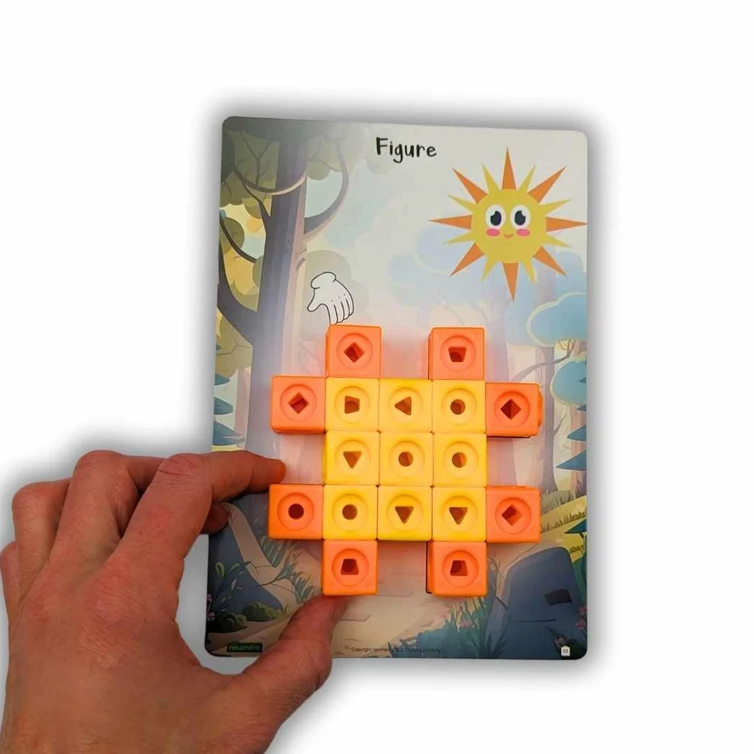 Newmero Blocks | wczesne lata nauki matematyki | wiek 3+ | kostki matematyczne – liczenie klocków dla dzieci | Zabawki edukacyjne STEM - kostki łączące