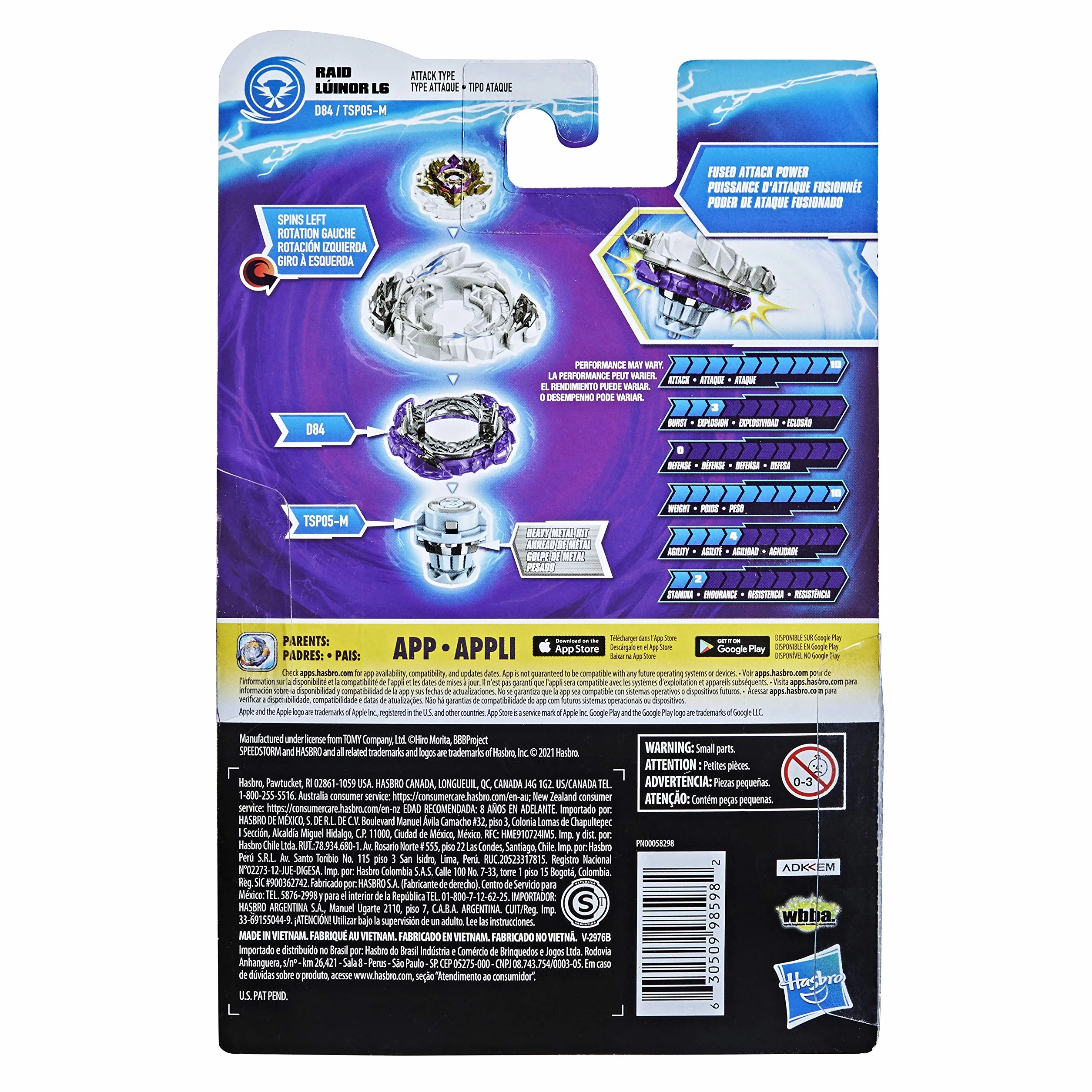 Hasbro BEYBLADE Burst Surge Speedstorm Raid Luinor L6 bączek startowy – bączek bojowy z rozrusznikiem