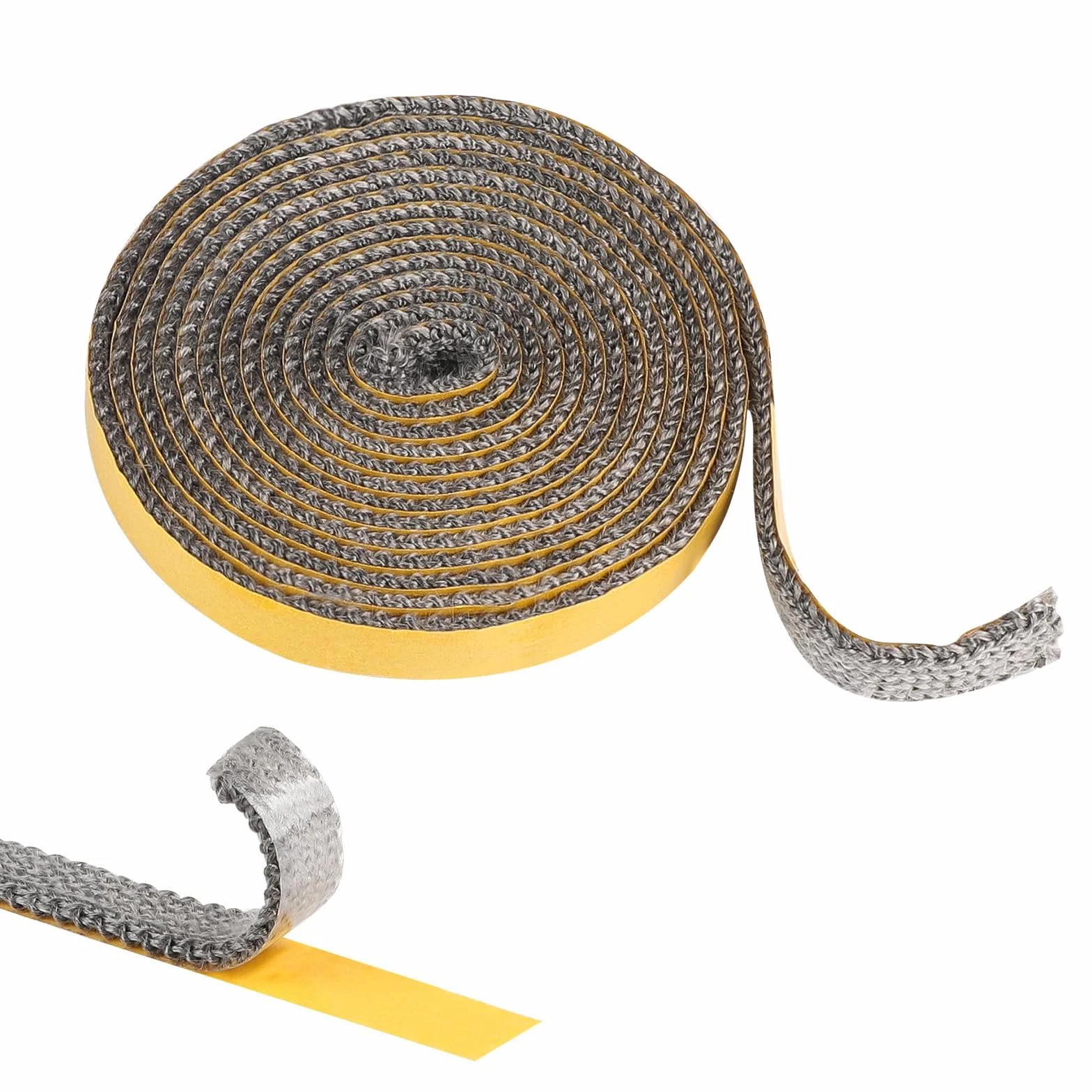 Taśma uszczelniająca do kominka, 2 mm x 15 mm x 2,5 m, linka uszczelniająca do pieca, samoprzylepna, taśma uszczelniająca do pieca kominkowego, drzwi kominka, rury pieca, uszczelka do drzwi