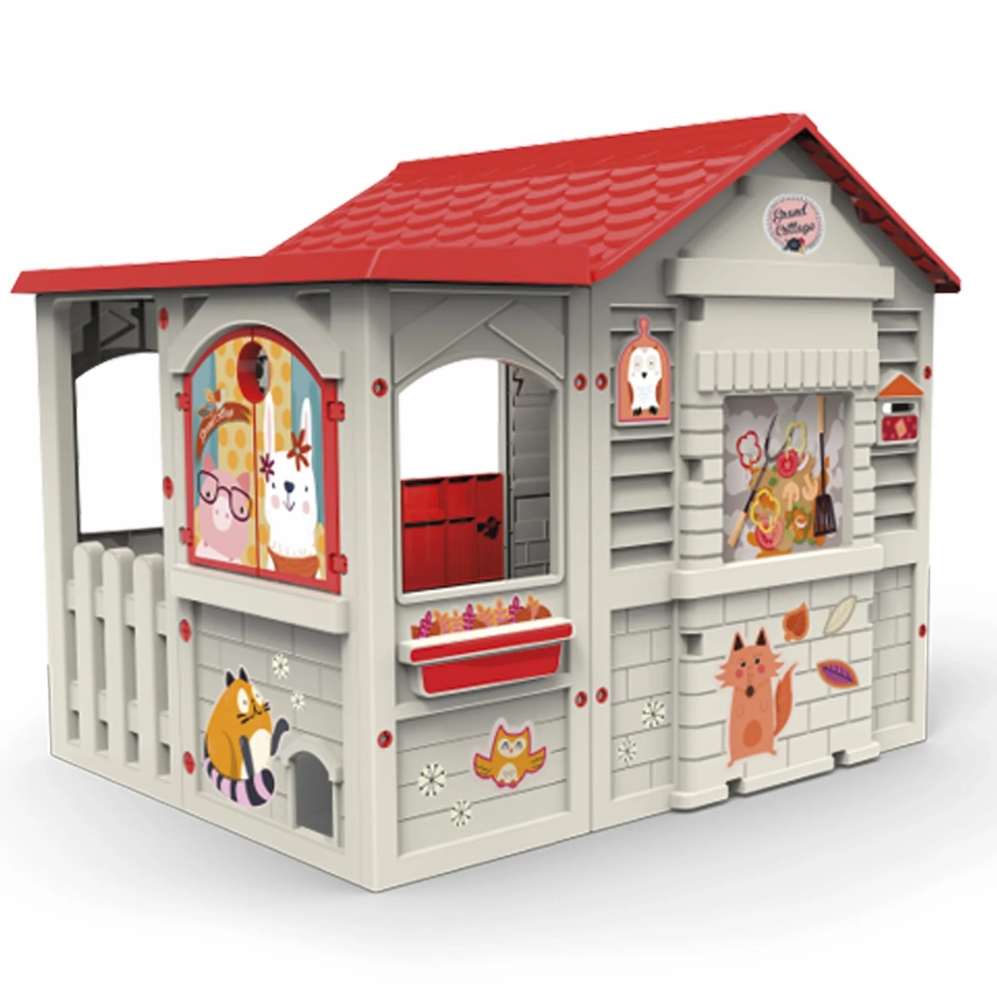 Chicos - Grand Cottage XL | domek do zabawy dla dzieci na świeżym powietrzu | domek do zabawy dla chłopców i dziewczynek od 2 lat | domek ogrodowy dla dzieci (89627)