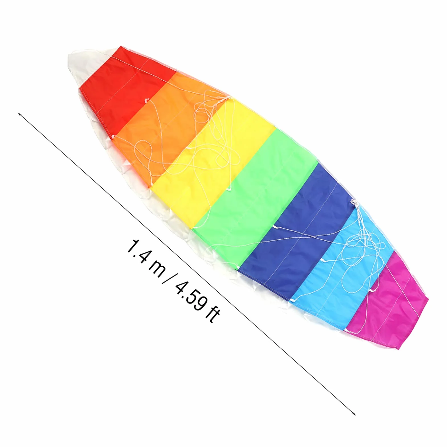 Rainbow Dual Line Profesjonalny Latawiec Kaskaderski, Miękki Latawiec Sportowy z Uchwytami z Podwójnymi Liniami 30m, Odpowiedni do Latania w Otwartych Przestrzeniach Zewnętrznych(1.4 meters)