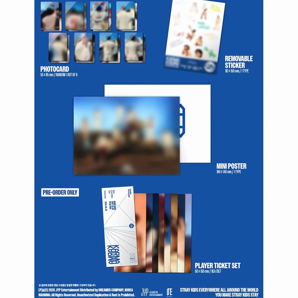 STRAY KIDS KARMA [HOORAY VER.] 4. Album + Pre-order Gift & 3 extra Photocards Set