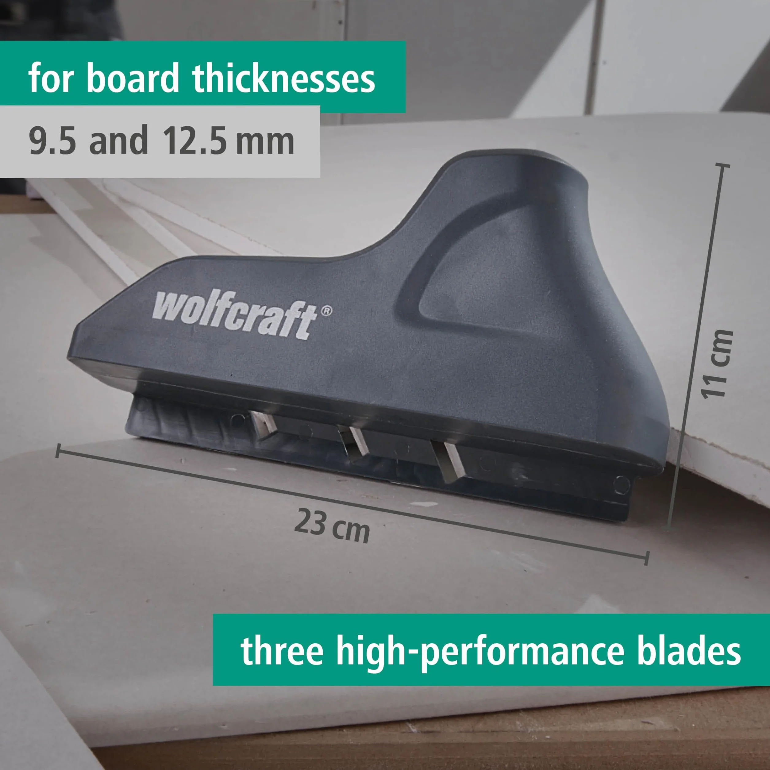 Wolfcraft 4009000 Strug do Krawędzi Płyty, Czarny,