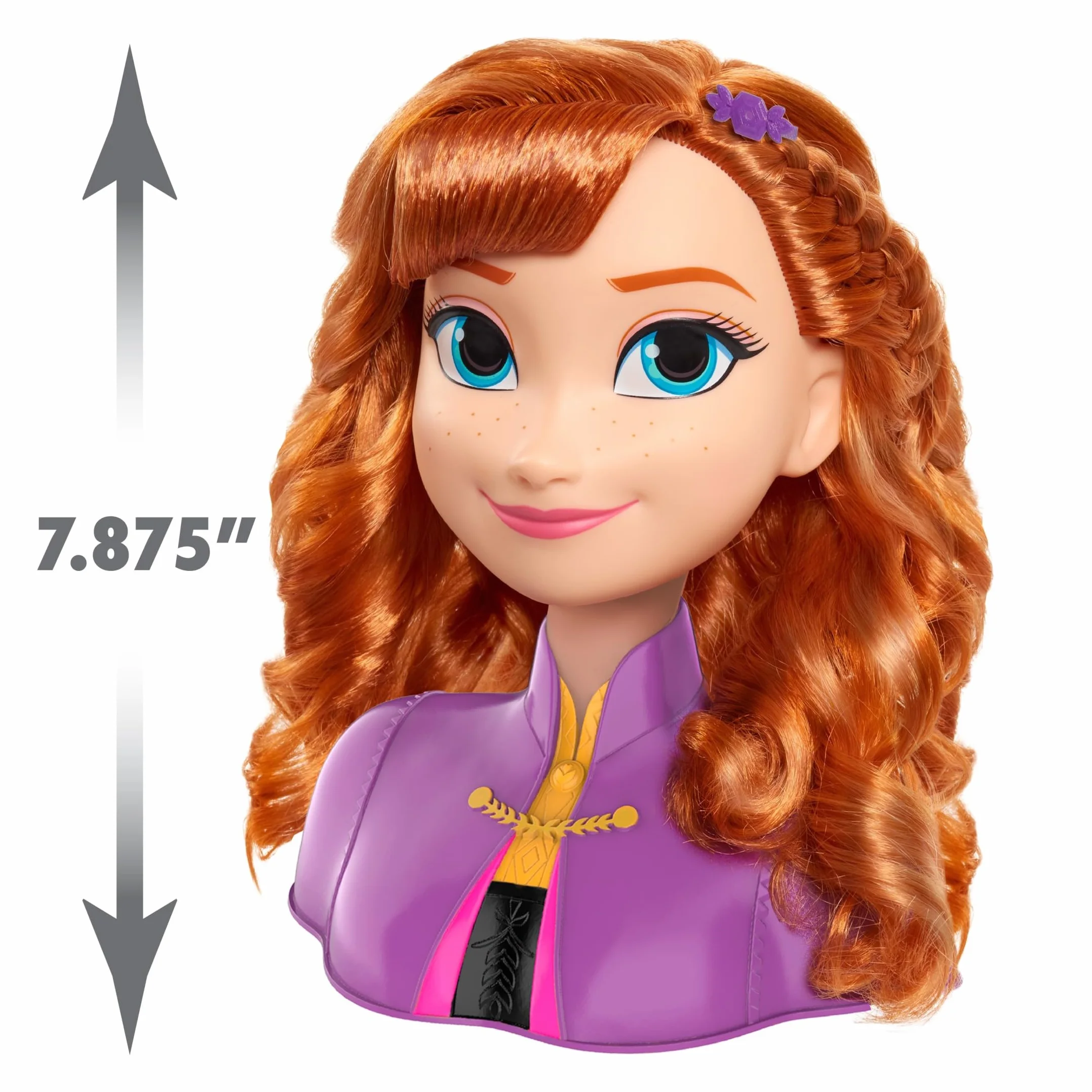 Disney Frozen 2 głowice fryzjerskie Anna 20 cm z akcesoriami do stylizacji, od 3 lat, Just Play