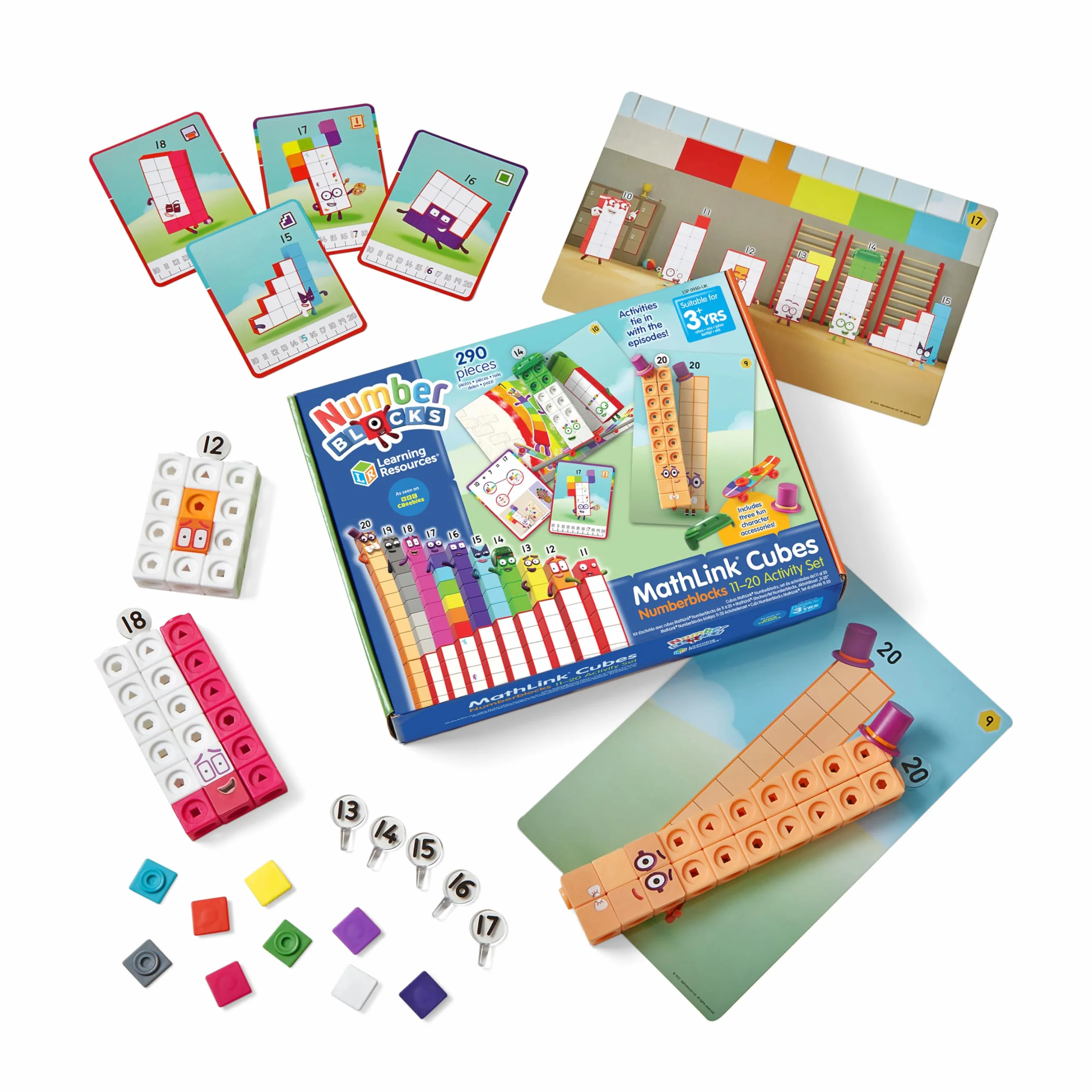 Learning Resources MathLink Kostki Numerbloki 11-20 Aktywność Zestaw