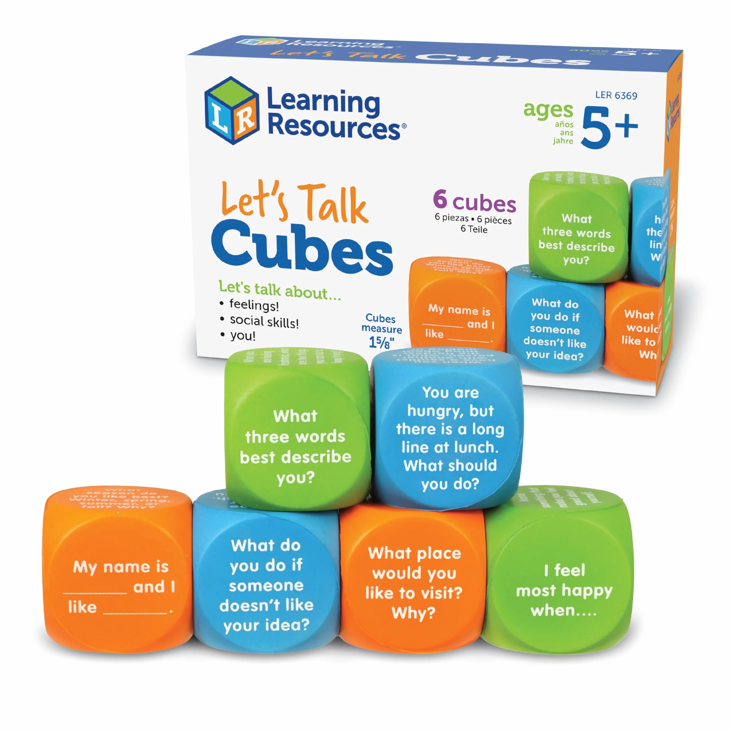 Learning Resources Let's Talk 6 Kostki Zestaw