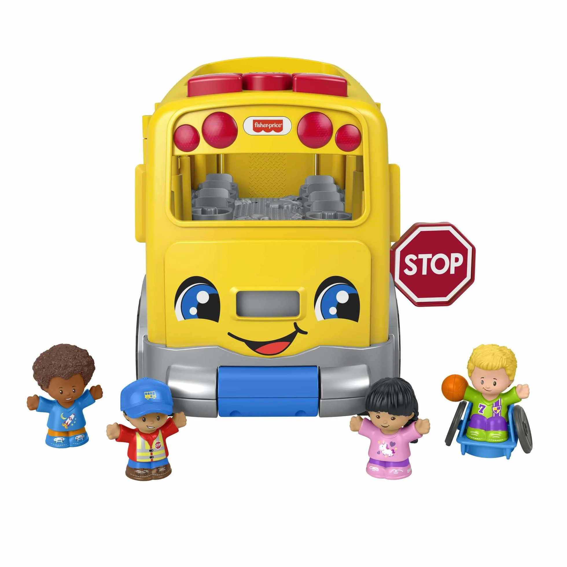Fisher-Price - Little People autobusy szkolne, żółte, duże, (Mattel GTL68) wersja hiszpańska