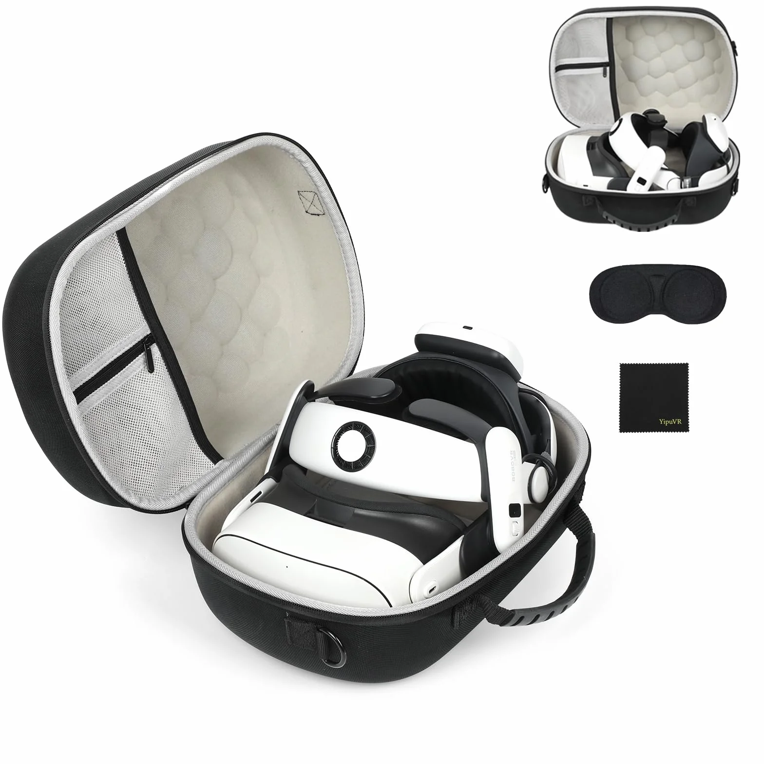 Hard Case for Meta Quest 3S/Quest 3,przenośne etui ochronne do zestawu słuchawkowego dla graczy Meta Quest 3S/Quest 3 i akcesoriów Touch Control,ochrona przed przypadkowymi uderzeniami,upadkami i