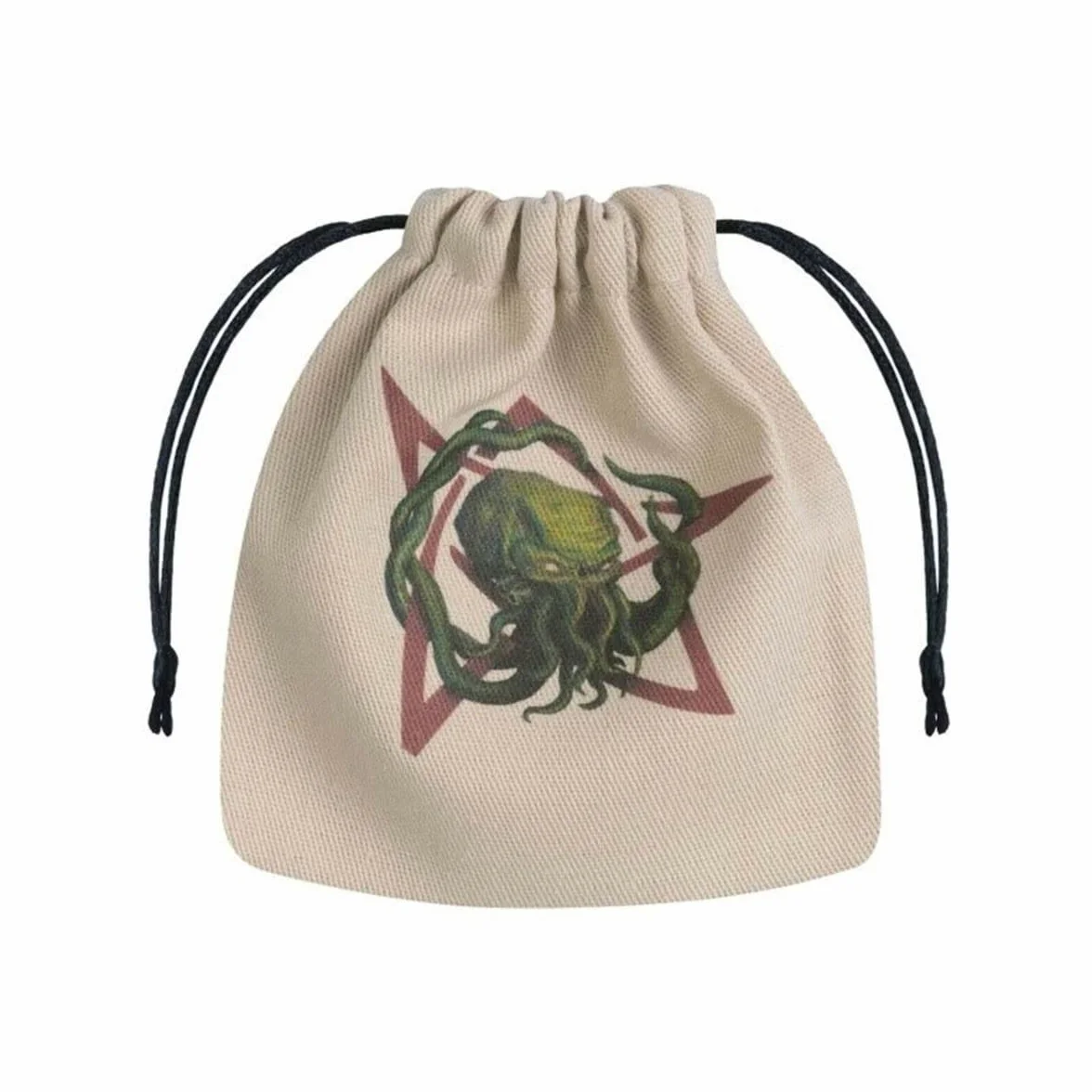 Q WORKSHOP Call of Cthulhu beżowa i wielokolorowa torba na kości
