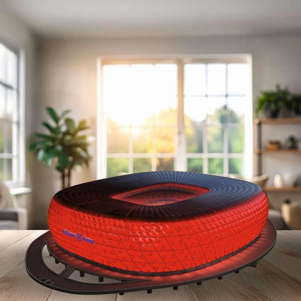 3D Puzzle Iconics: Allianz Arena - mit Licht: Eine wahre Ikone im 3D Puzzle Modellformat