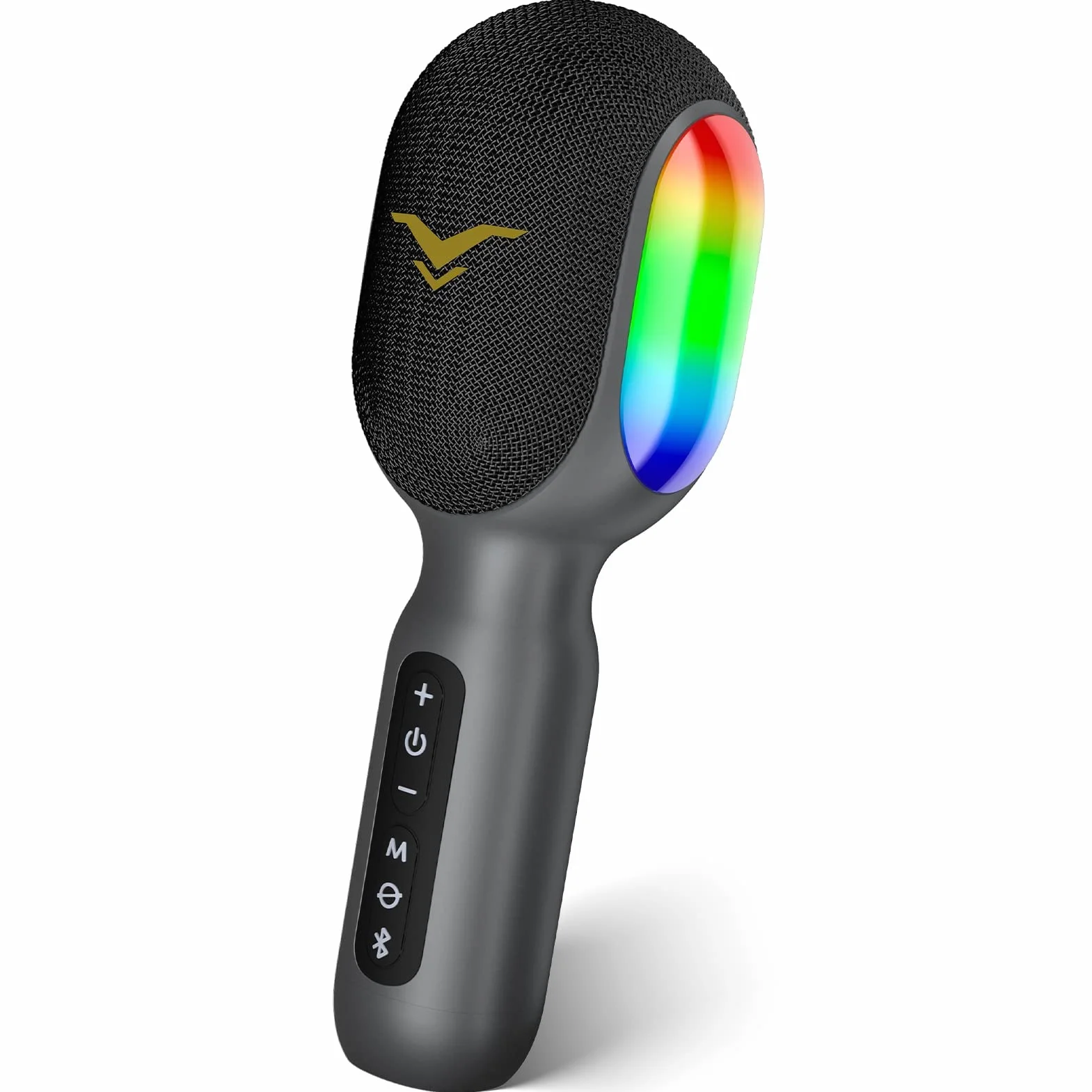 StageSound Mikrofon do karaoke, bezprzewodowy Bluetooth LED, przenośny zestaw dla dzieci, nagrywanie muzyki, tryb akompaniamentu, domowe urządzenie do karaoke, kompatybilny z systemem iOS Android FM w