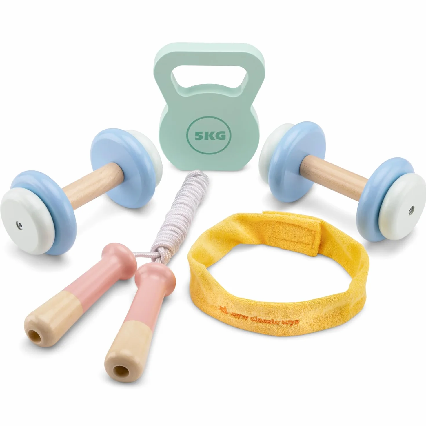 New Classic Toys Drewniany zestaw fitness