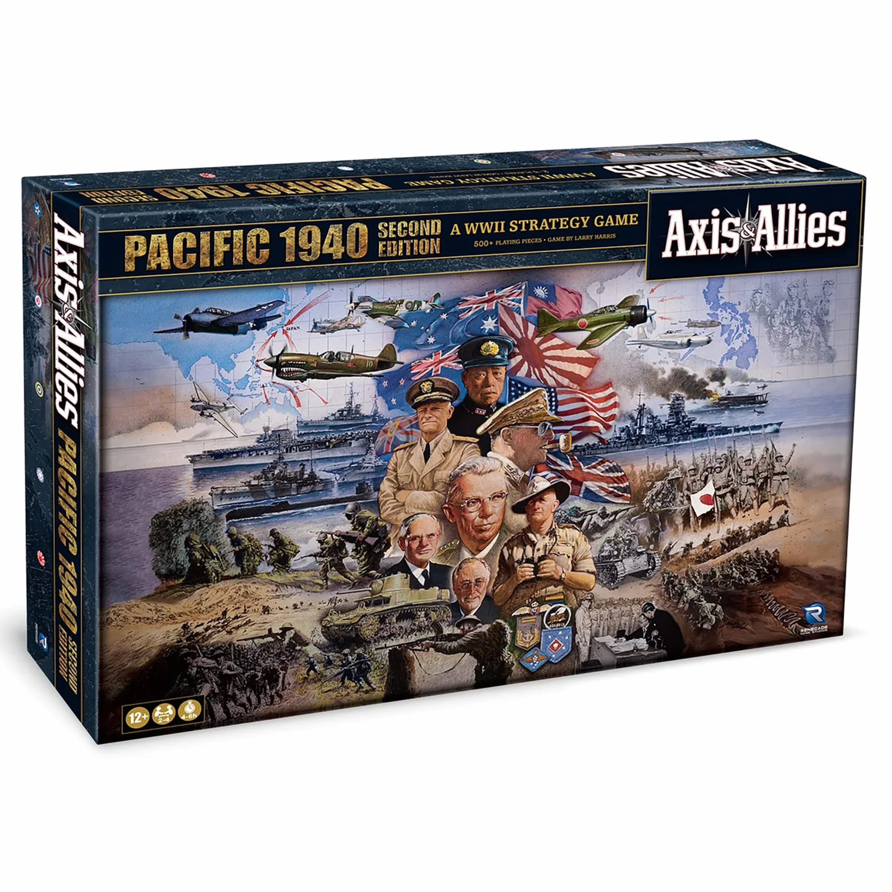 Renegade Game Studios Axis & Allies: 1940 Pacific Second Edition War Miniatures Strategy Board Game, Renegade, Age 12+, 2-4 Players, 6Hr