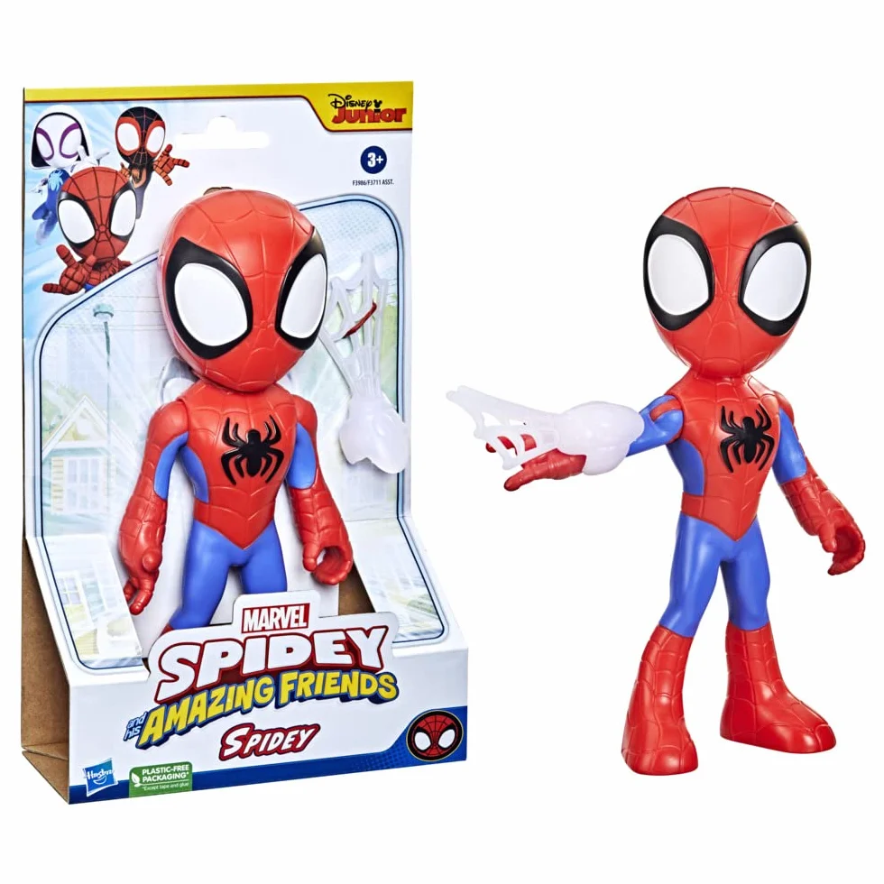 Superwielka figurka Spideya o wysokości 22,5 cm z serialu "Spidey i super-kumple" Marvela, zabawka dla przedszkolaków