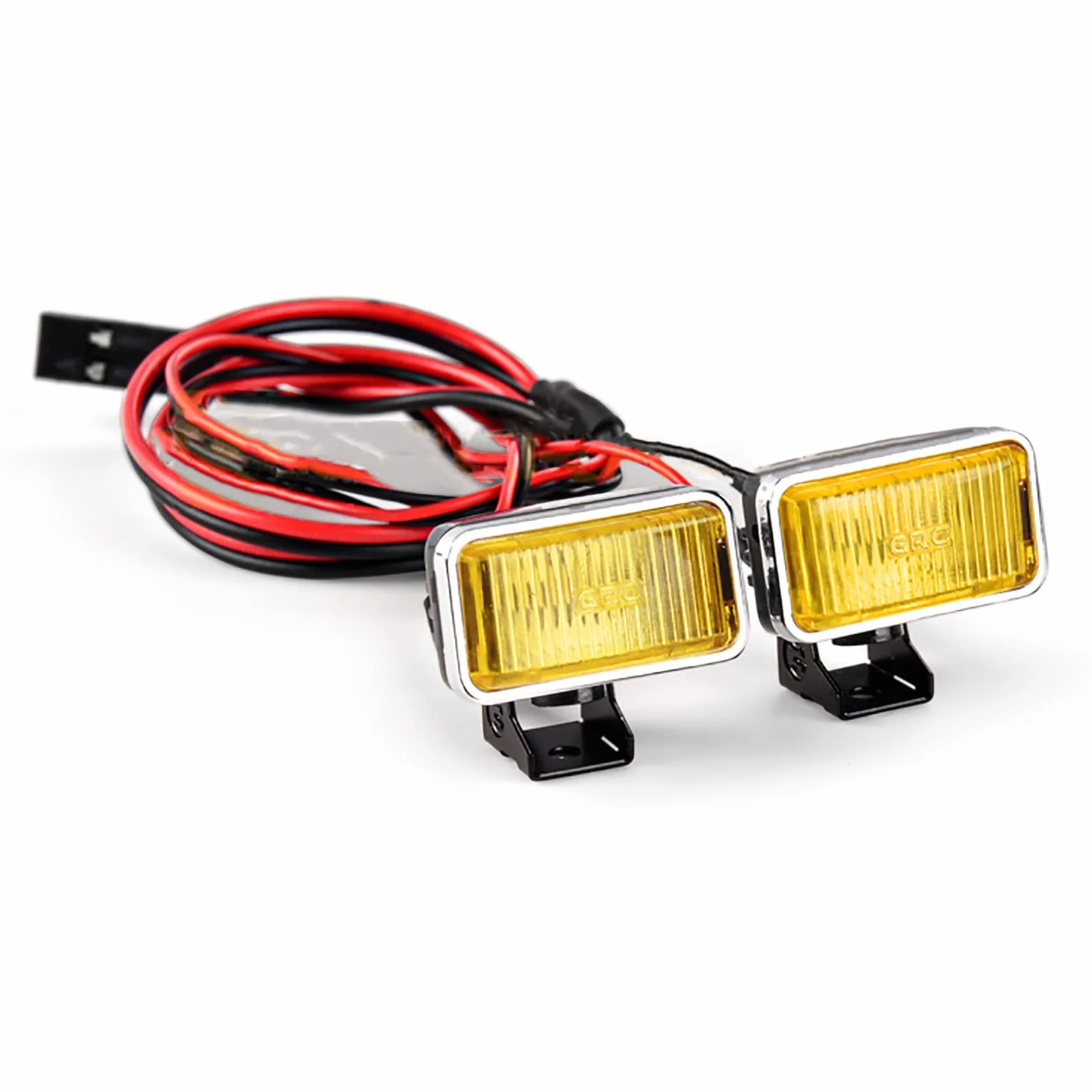 LICHIFIT 20MM prostokątny reflektor Retro Simulation Electroplated Reflector Searchlight Headlight dla 1:8 1:10 RC Car