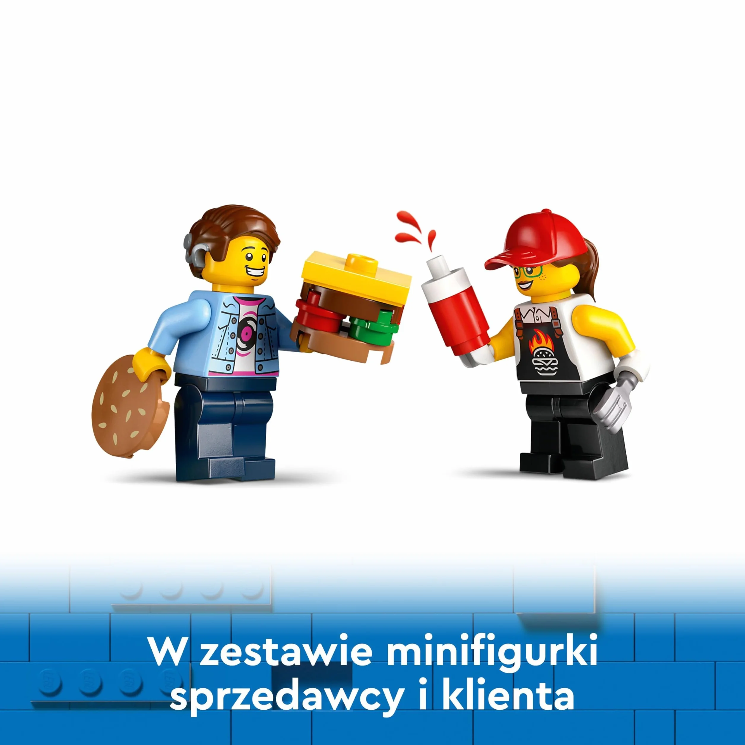 LEGO City Ciężarówka z burgerami 60404 Zestaw do Zbudowania dla 5 lat