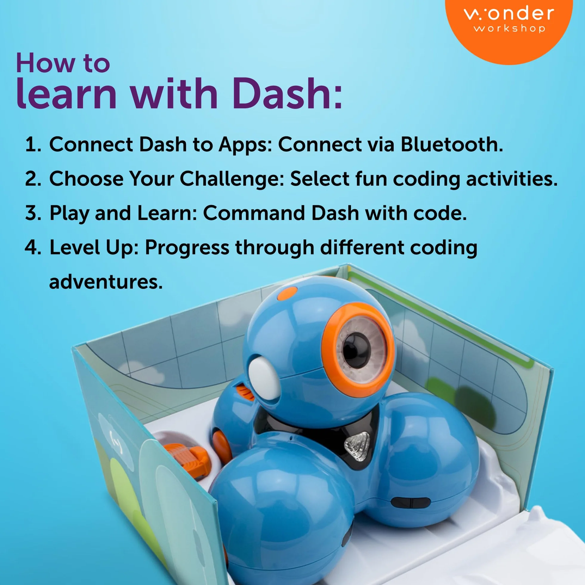 Wonder Workshop Dash Robot - zabawka kodująca dla dzieci