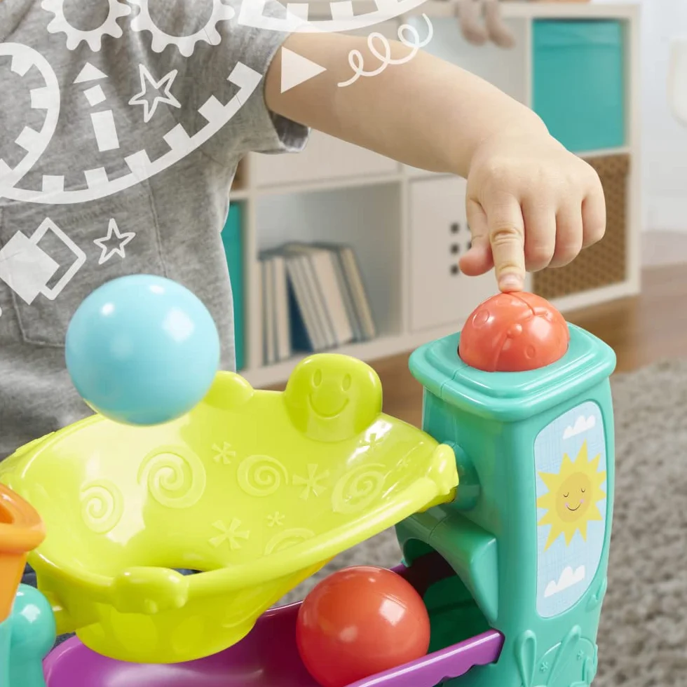 Fontanna piłek Playskool Chase 'n Go, aktywna zabawka dla niemowląt i małych dzieci w wieku od 9 miesięcy (tylko na Amazon)