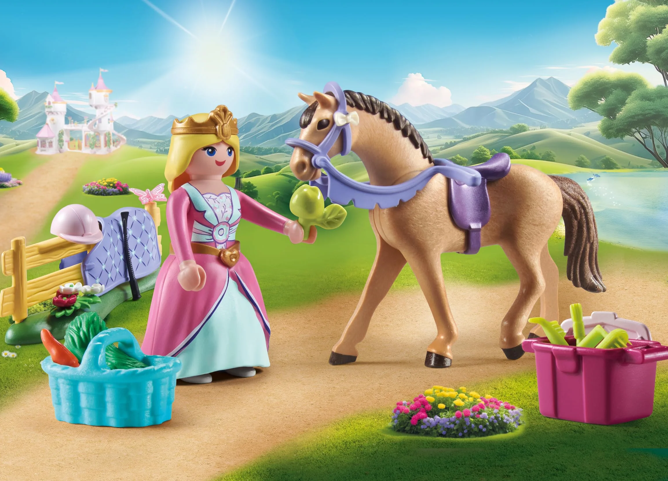 PLAYMOBIL | Princess Magic | Księżniczka z koniem | Zabawki księżniczkowe | Zabawki dla dzieci od 4. roku życia | 71801