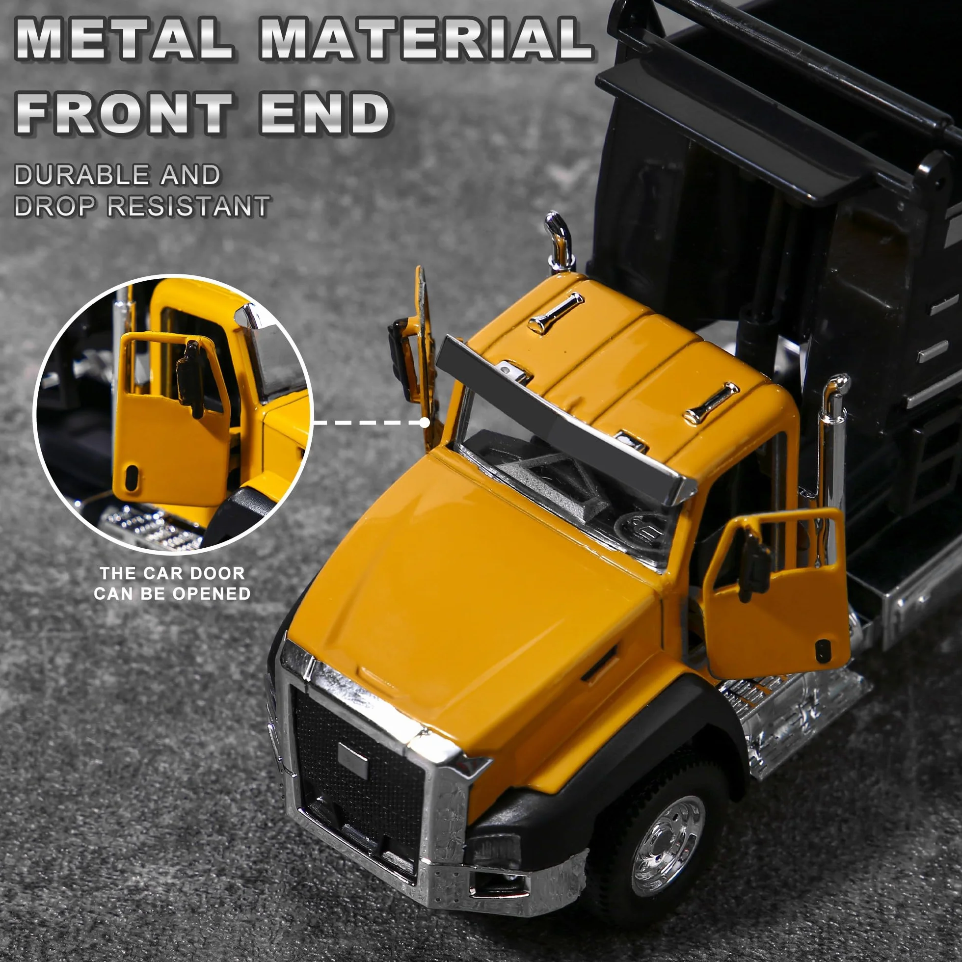 AIUAZA 1/50 Ratio die-Casting Engineering Construction Vehicle, Excavator, Alloy Collection Model car, Boy's Door Opening Pull Back Car Toy(1 szt. Excavator)