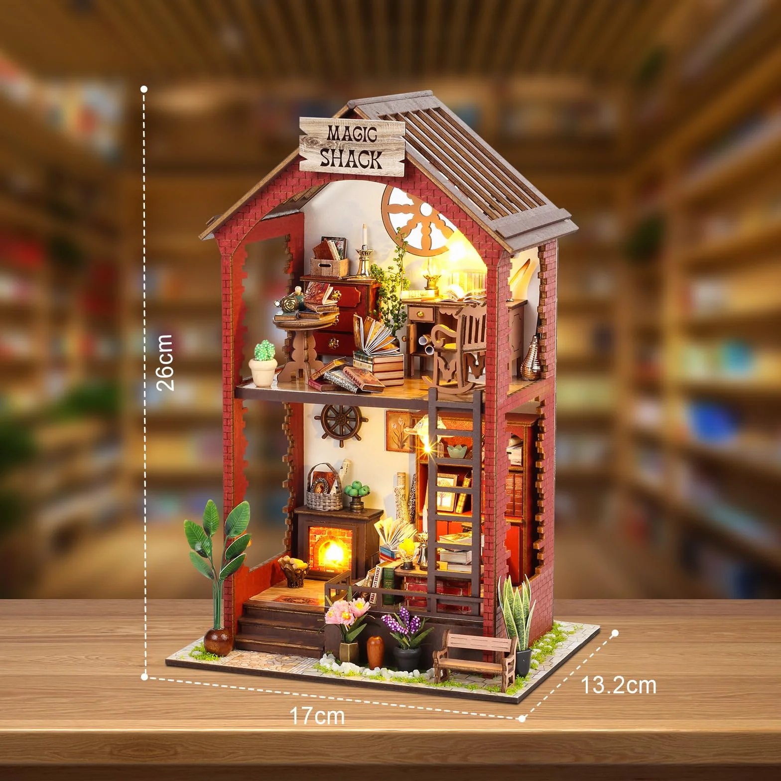 Drewniany domek dla lalek DIY zestaw Cuteefun prezent urodzinowy świąteczny