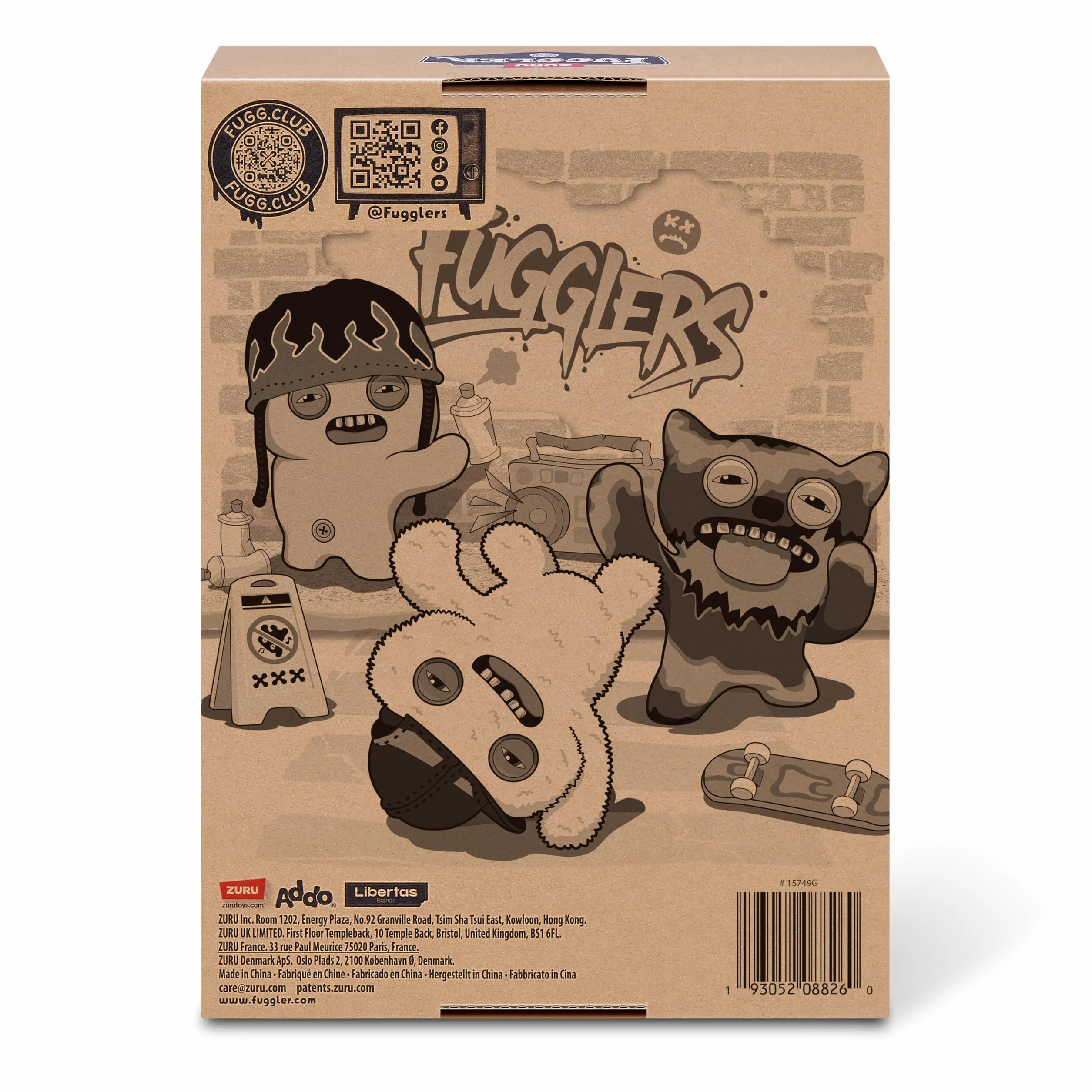 Fuggler 23 cm seria rdzeniowa 1-FUGG LIFE PLUSH 23 cm (Squidge Grey)