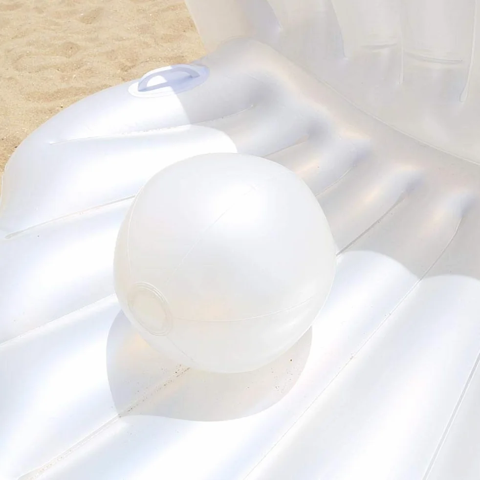 Aufblasbarer Muschel Pool Float, Riesen Muschelschalen Pool Schwimmbett Mit Perlenball Sommer Strand Party Schwimmendes Reihen Schwimm Werkzeug Für Erwachsene, 160 * 130 * 130 cm