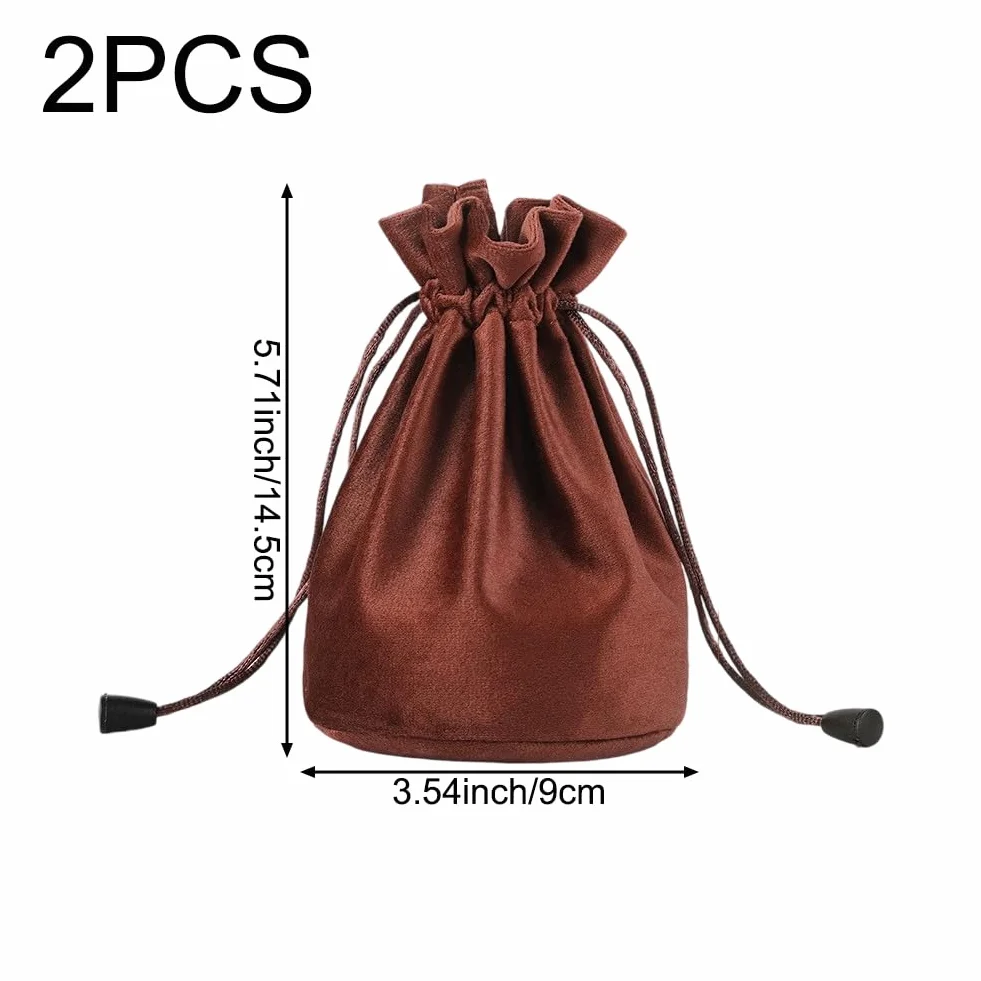 2 szt. torba na kości opakowanie biżuterii woreczki ze sznurkiem do pakowania torby prezentowej woreczki do przechowywania gier planszowych, Jak pokazano, 90x90x155mm/3.5x3.5x6.1in