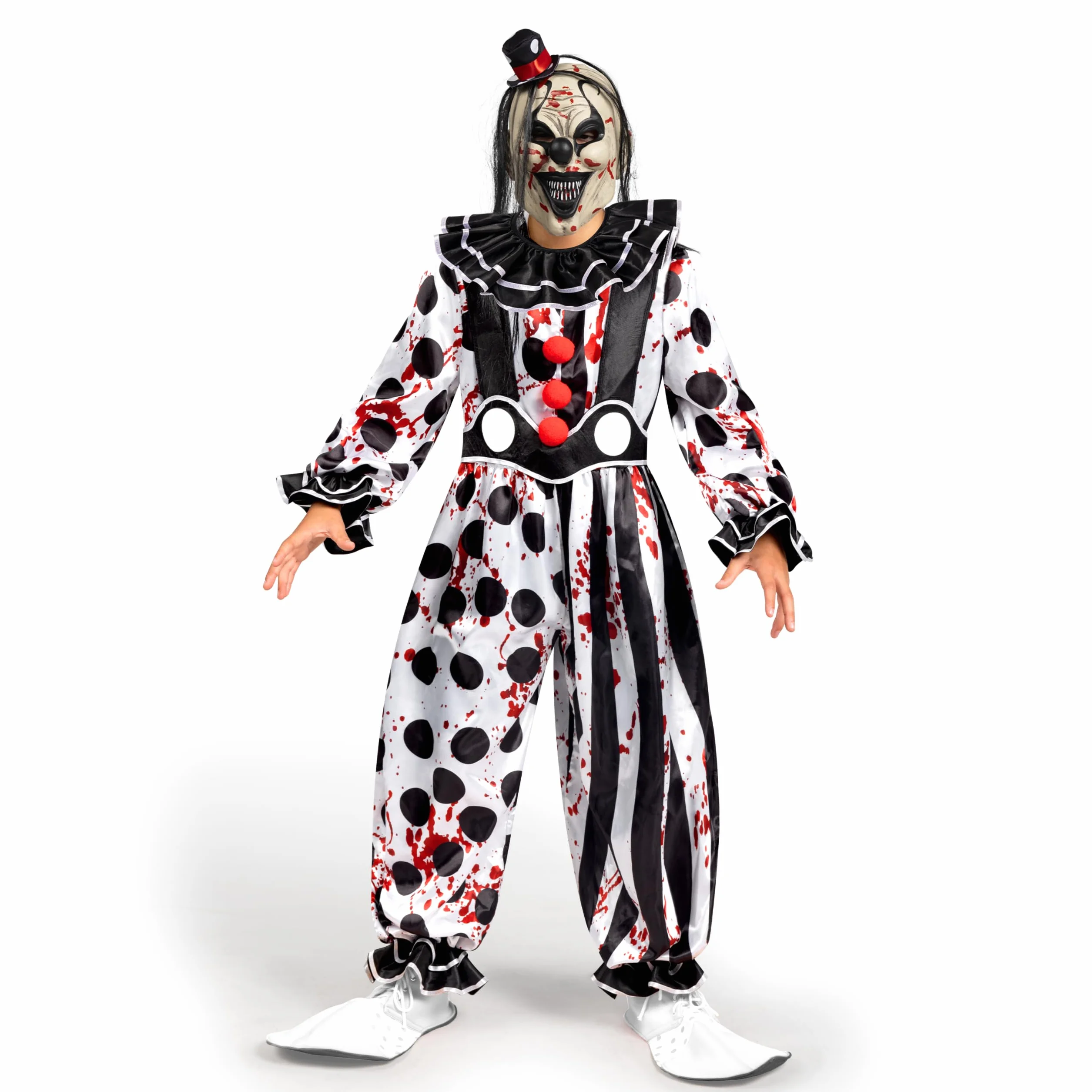 Spooktacular Creations Kostium chłopca klauna, kostium zabójcy, kostium klauna z horroru na Halloween, przebieranki, imprezę tematyczną cosplay