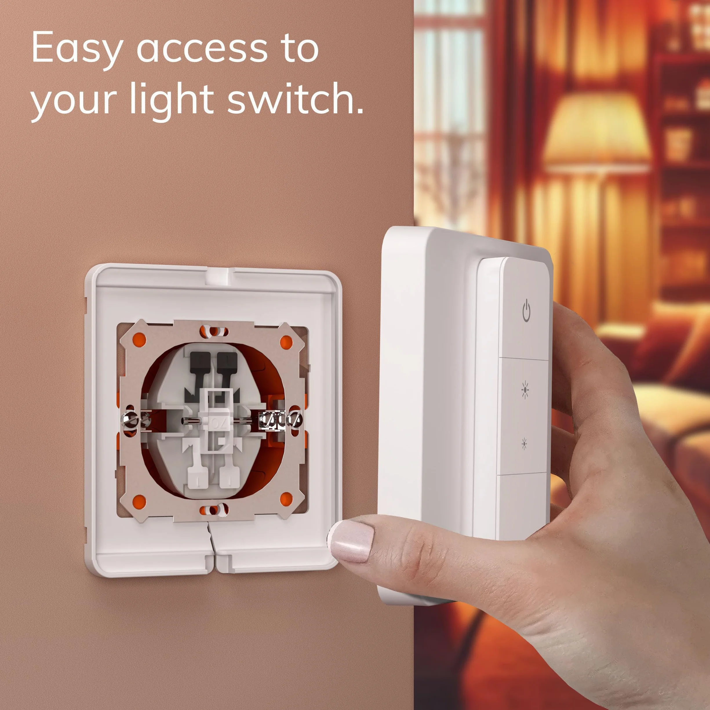 Pro Osłona Przełącznika dla Philips Hue Dimmer V2, Kompatybilna z Hue Switch Cover, Adapter Płyty Przełącznika Zdalnego Oświetlenia, 1-Gang (1-Pack)