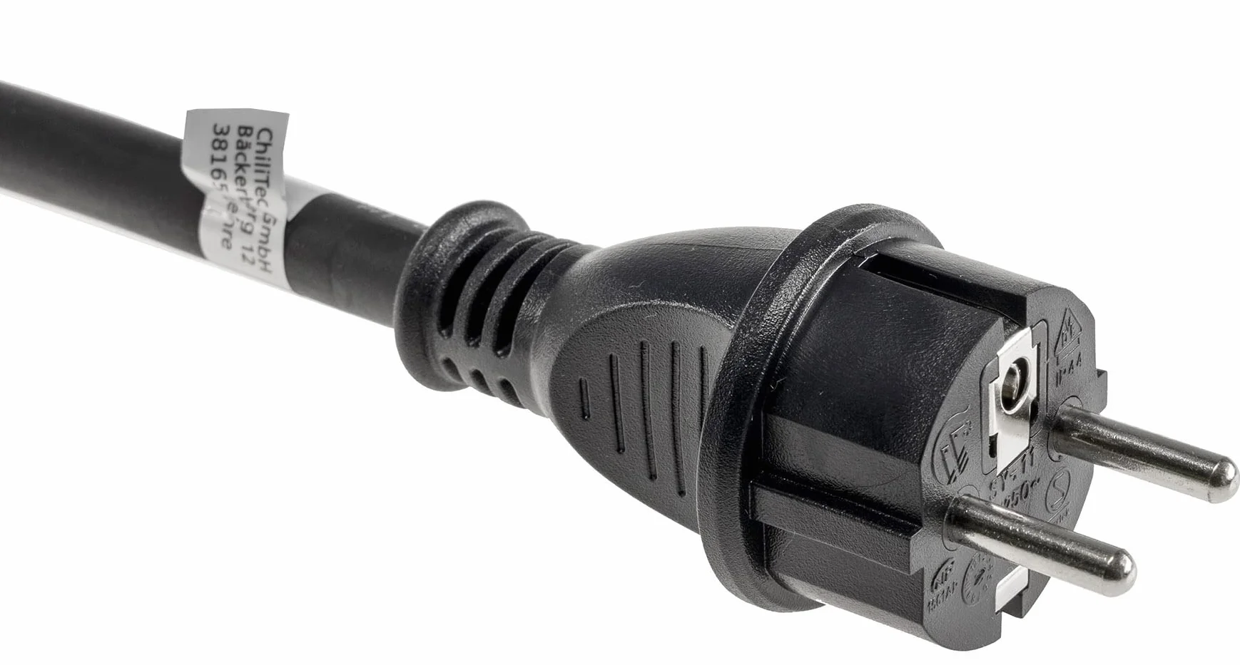 ChiliTec CEE Adapter kabla 1,5 m do gniazda uziemienia, IP44, ochrona przed rozpryskami wody, 230 V/16 A, 3-pinowy, do biwakowania, łodzi, kampera, przyczepy kempingowej