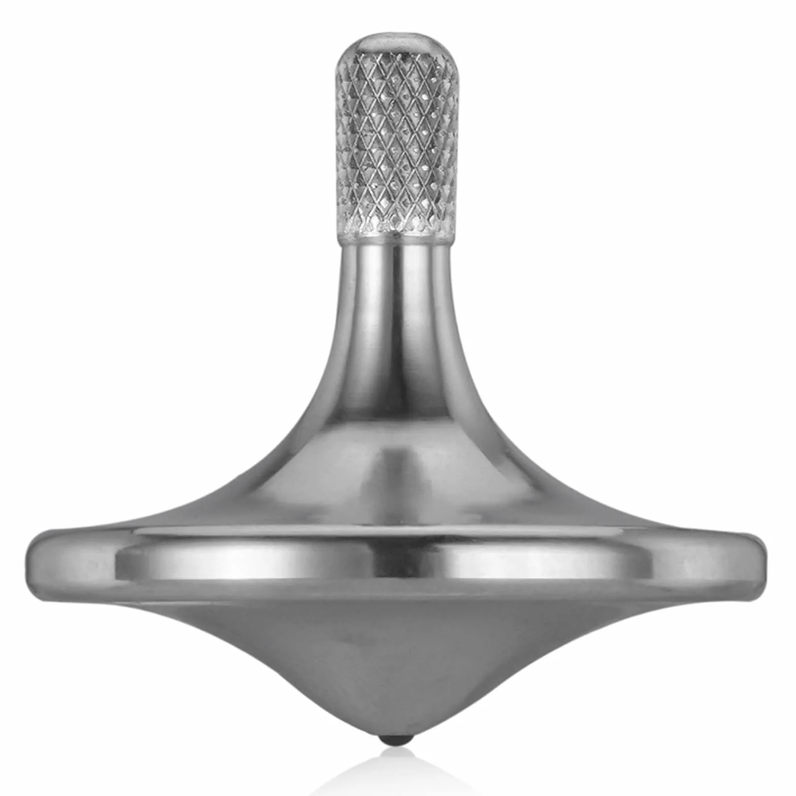 Precyzyjny metalowy bączek zabawka spinning top, płynne wirowanie przez długi czas, najlepszy czas wirowania w 8 minut, idealna równowaga Dobrze wykonane zabawki EDC (Srebrny)