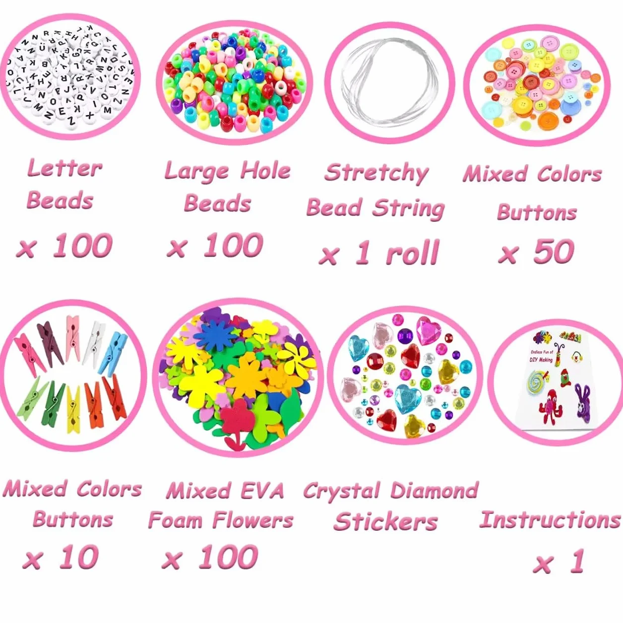 2000 sztuk zestaw do majsterkowania dla dzieci, do rzemiosła artystycznego, do majsterkowania, do czyszczenia, do fajek, pereł, kreatywny scrapbooking, zestaw do majsterkowania, dla dziewcząt i