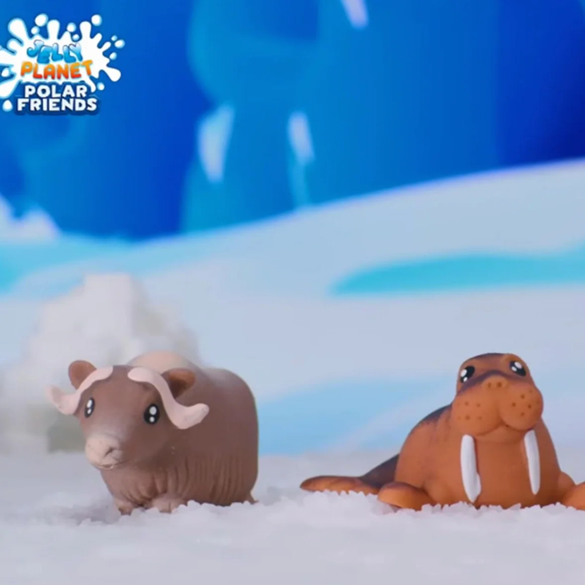 Sbabam FUNNY BOX Polar Friends Jelly Planet, gry dla dzieci z kioskiem, miękkie zabawki dla dzieci, 4 sztuki, znajdź zmianę koloru i świecące w ciemności - zabawka prezent dla dziecka