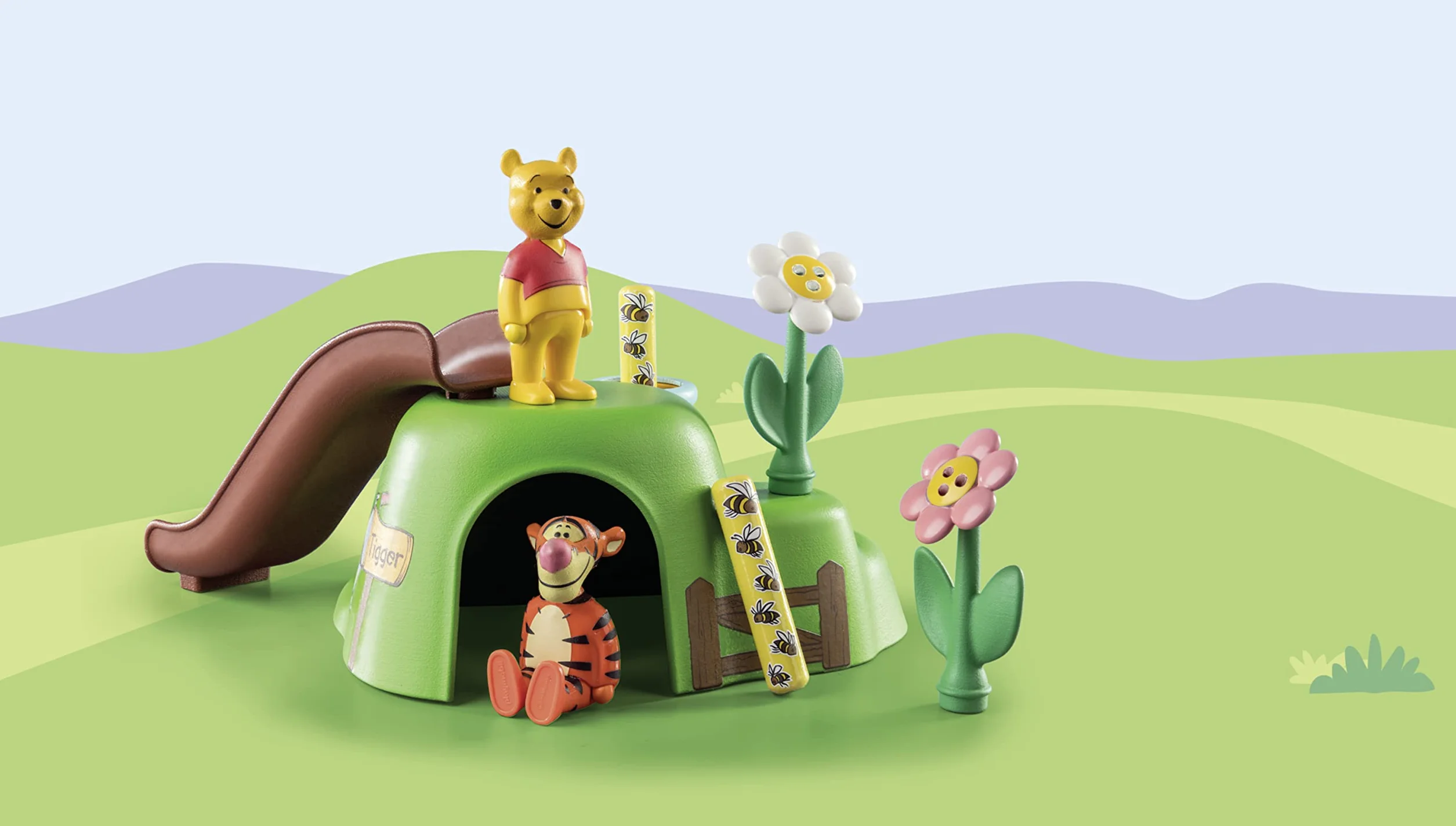PLAYMOBIL 71317 1.2.3 & Disney: Pszczeli ogród Kubusia Puchatka i Tygrysa, zabawka edukacyjna dla maluchów, od 12 miesięcy